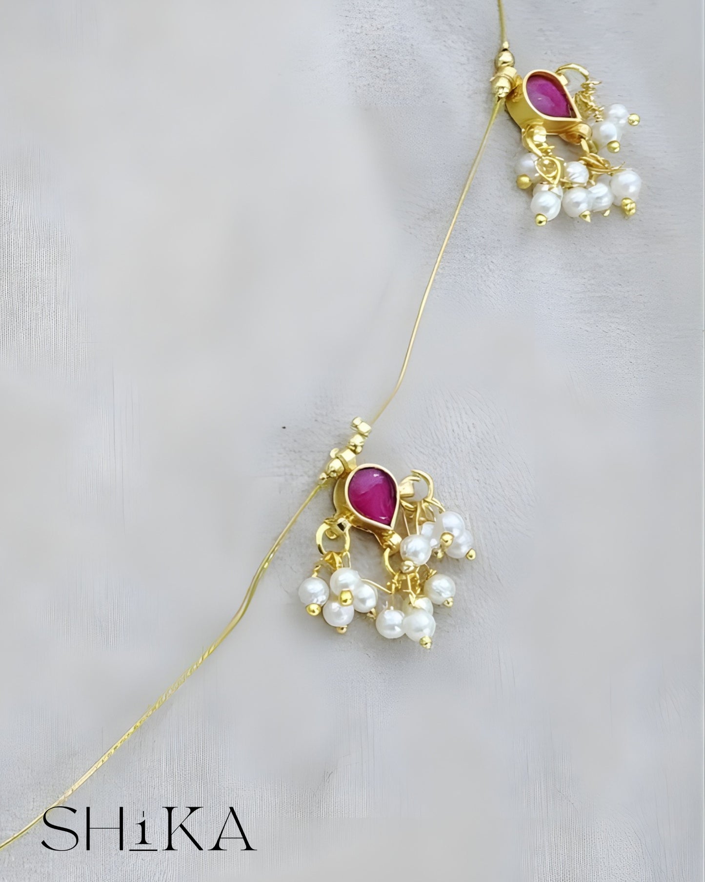 Harita Kamala Kundan Invisible Necklace