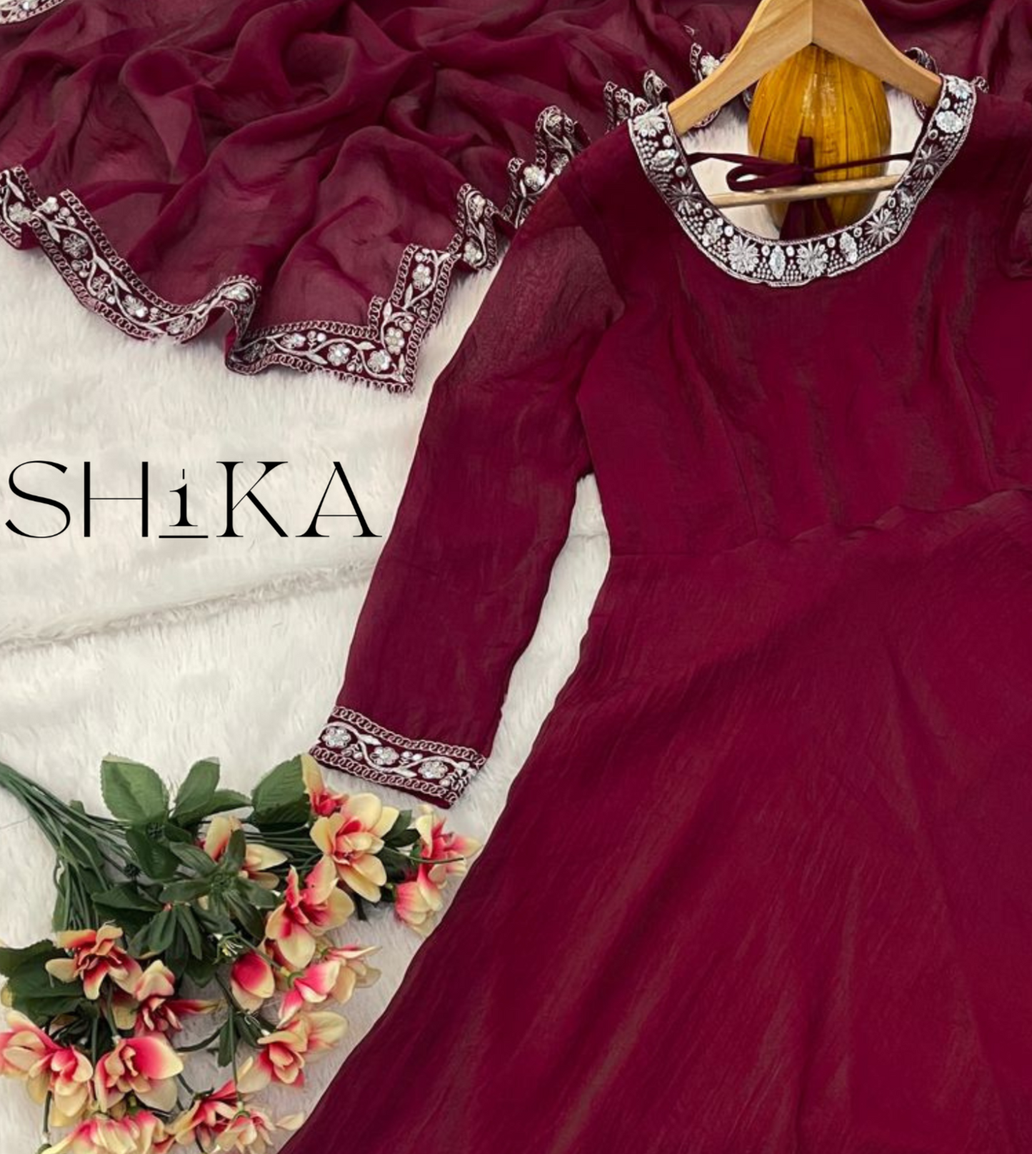 Berry Bloom Gown
