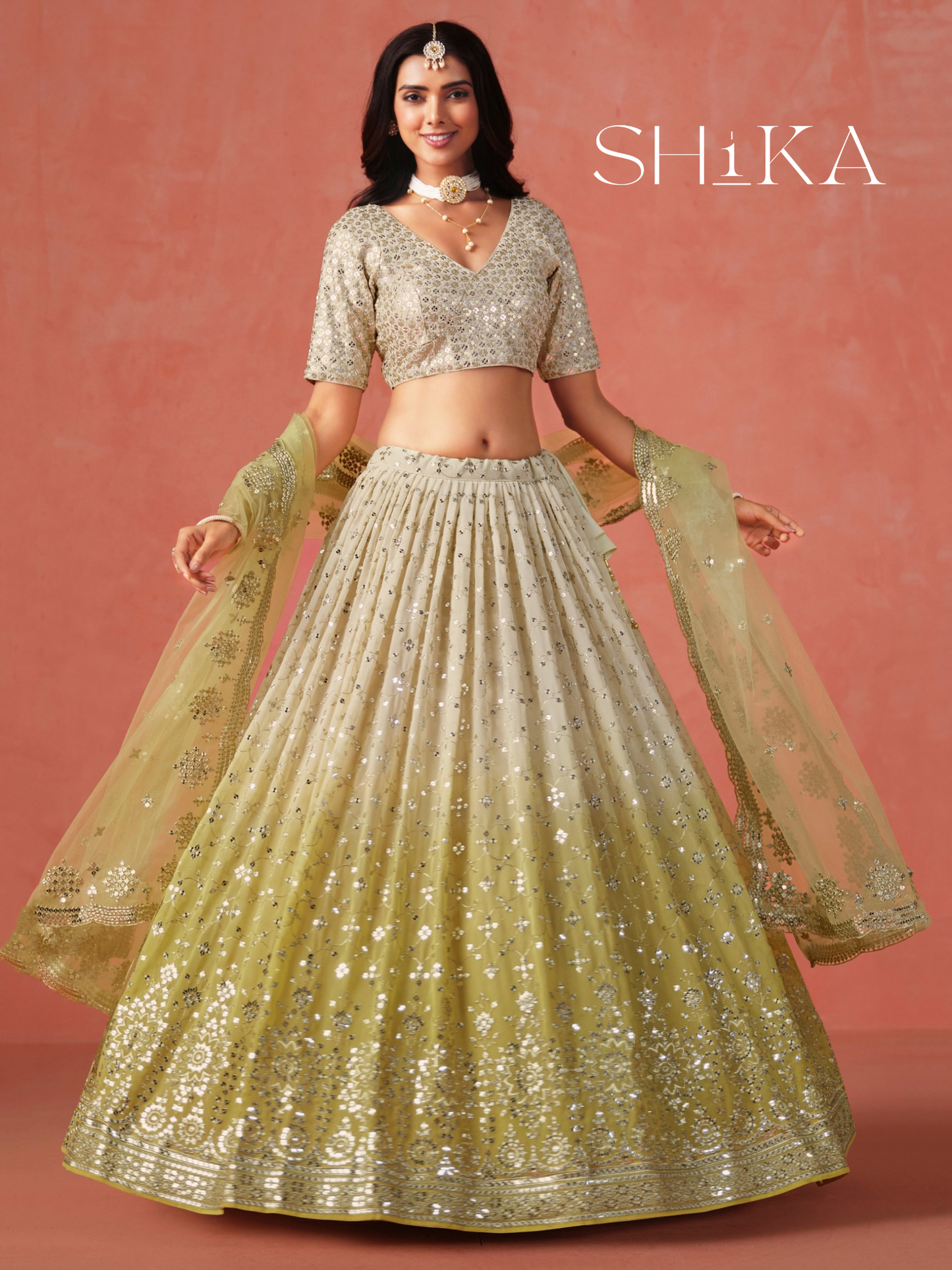 Golden Aura Lehenga