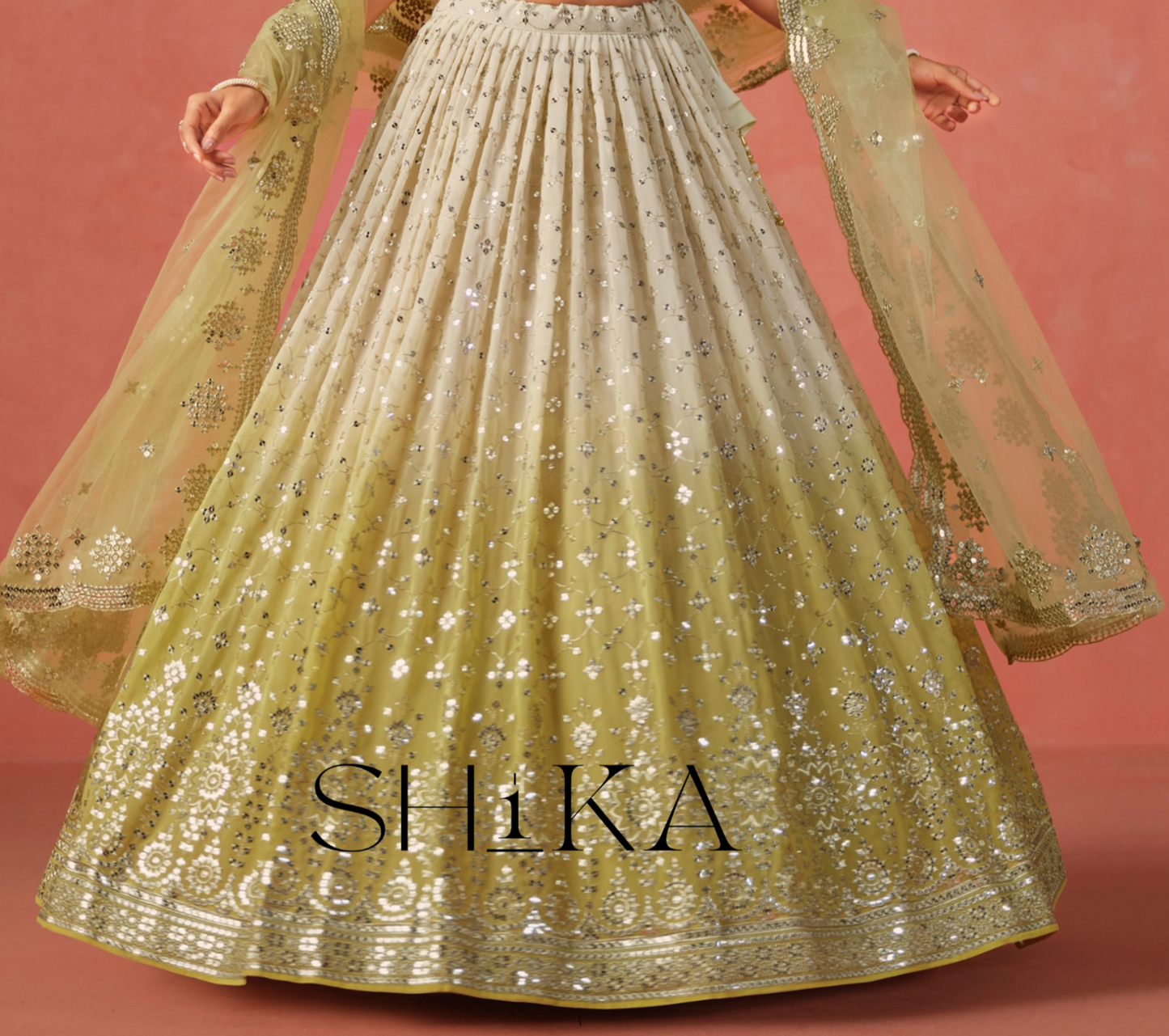 Golden Aura Lehenga