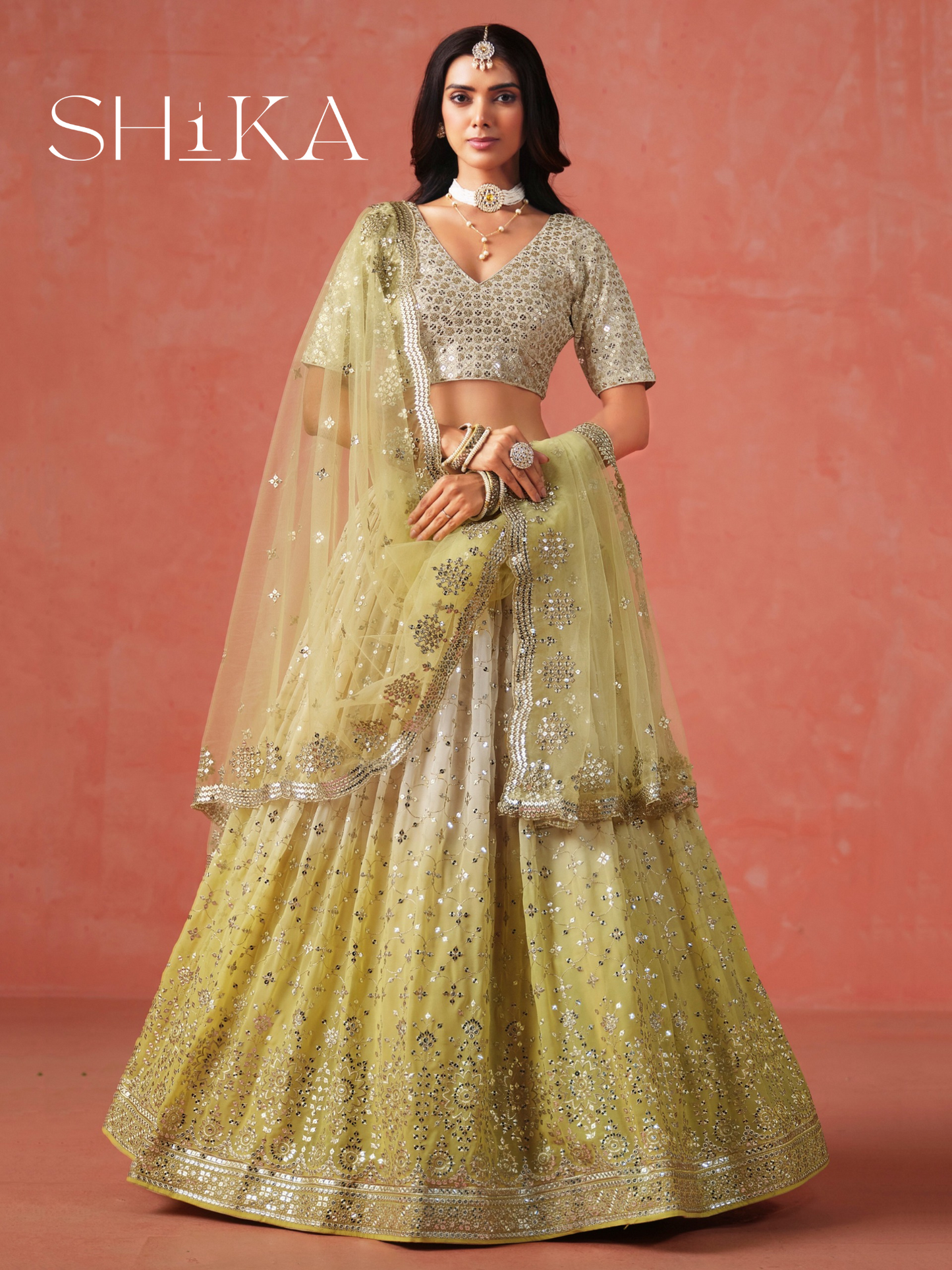 Golden Aura Lehenga