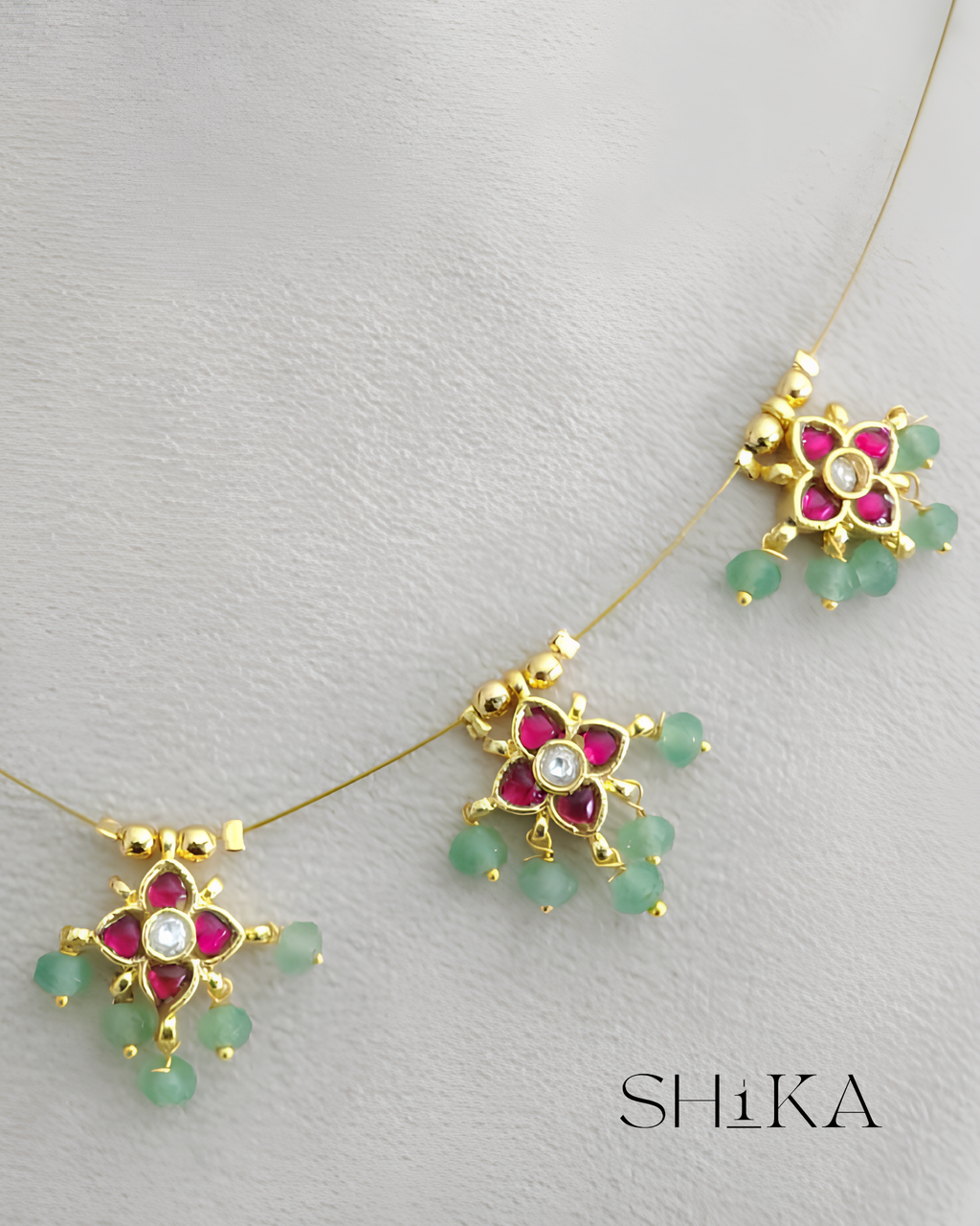 Pankhuri Pastel Invisible Necklace