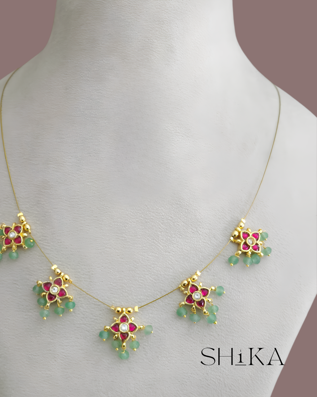 Pankhuri Pastel Invisible Necklace