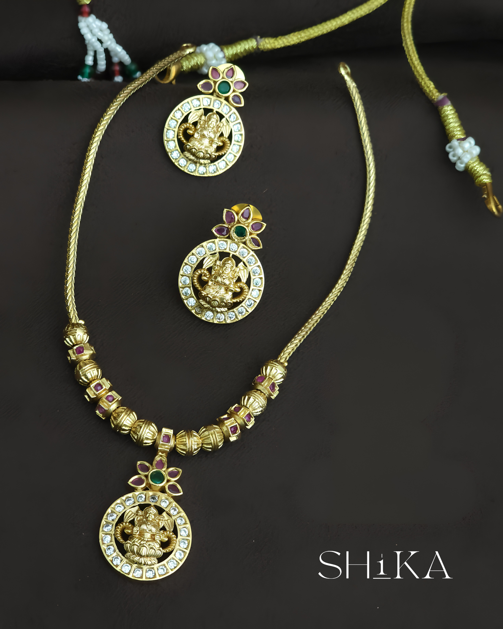 Rajalakshmi Coin Necklace Set