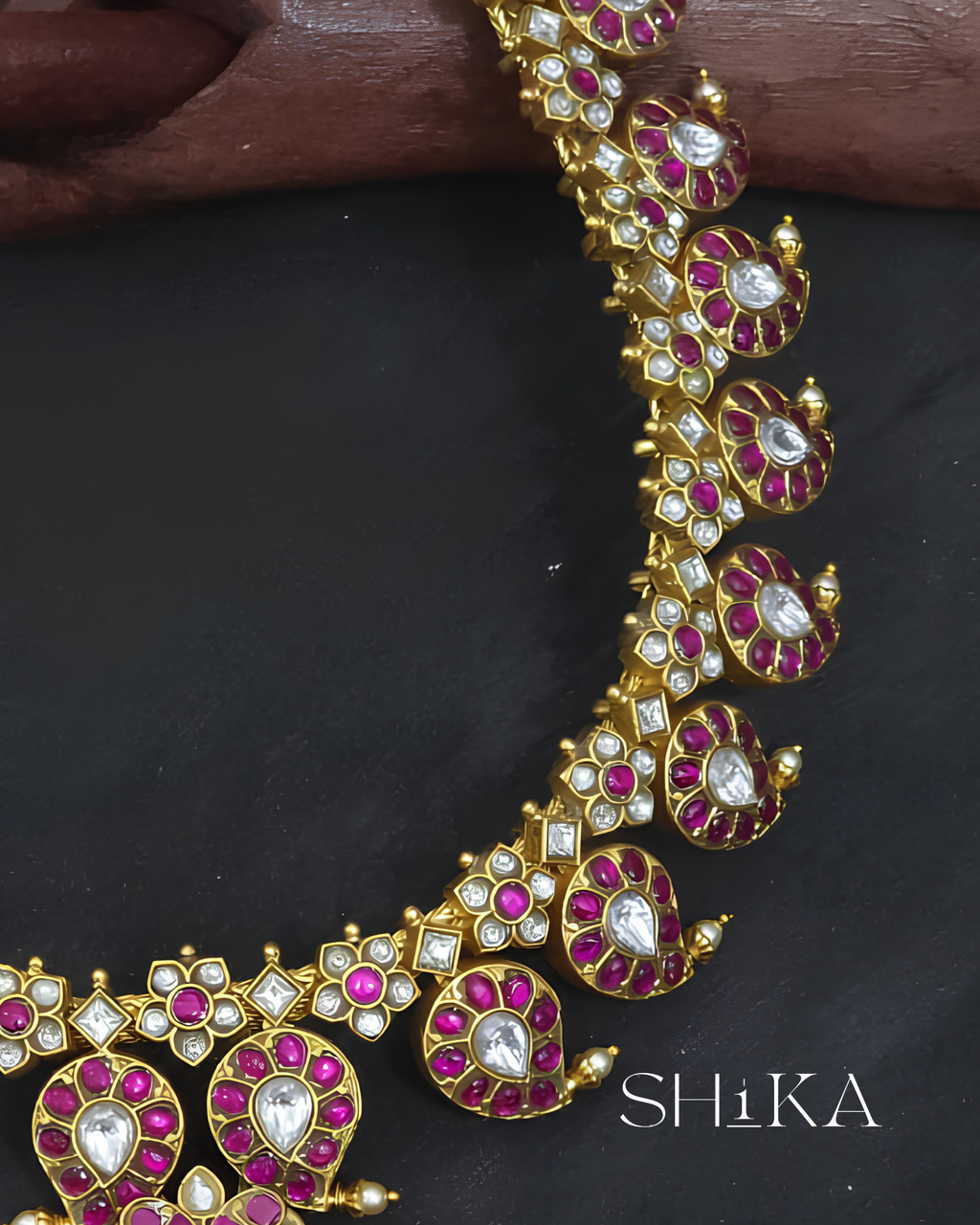 Jadau Kundan Bridal Haram Necklace