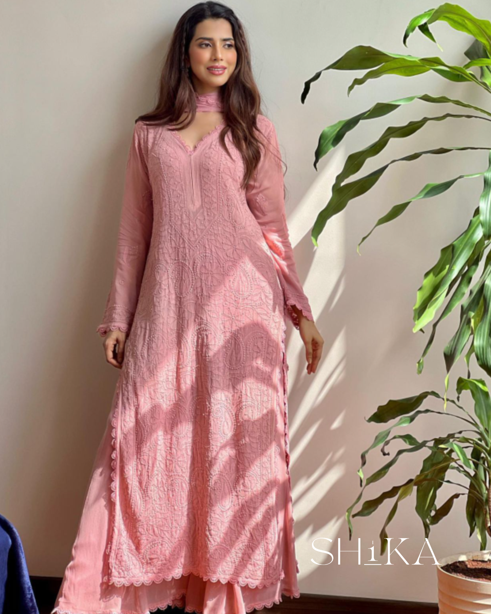 Chikankari Embroidery 3 piece Suit