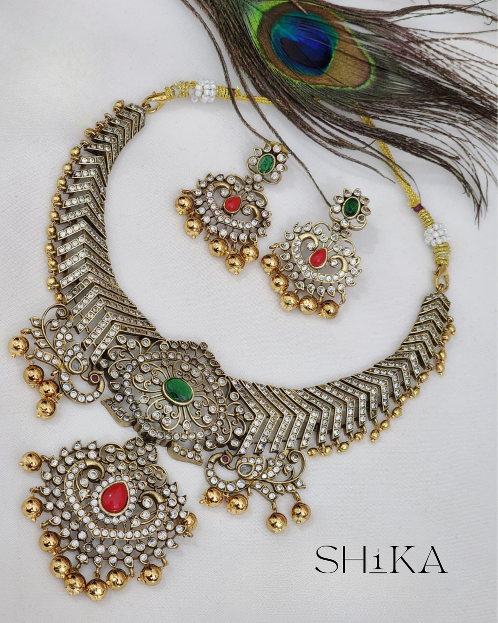 Nooranjali Victorian Necklace Set
