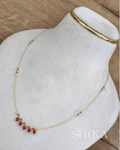 Gold Ruby Invisible Necklace