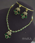Tear Drop Stone Necklace Set