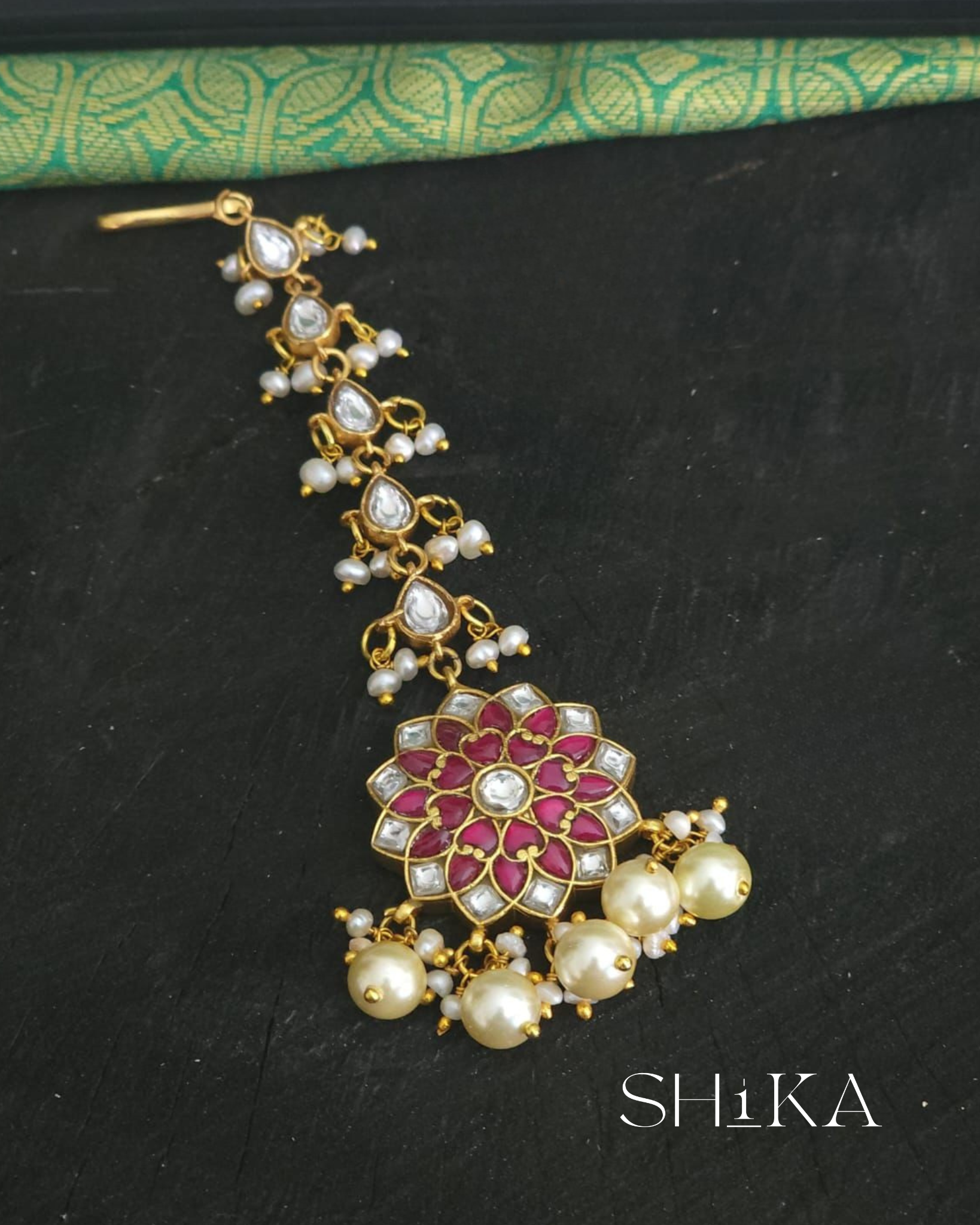 Beaded Floral Tika