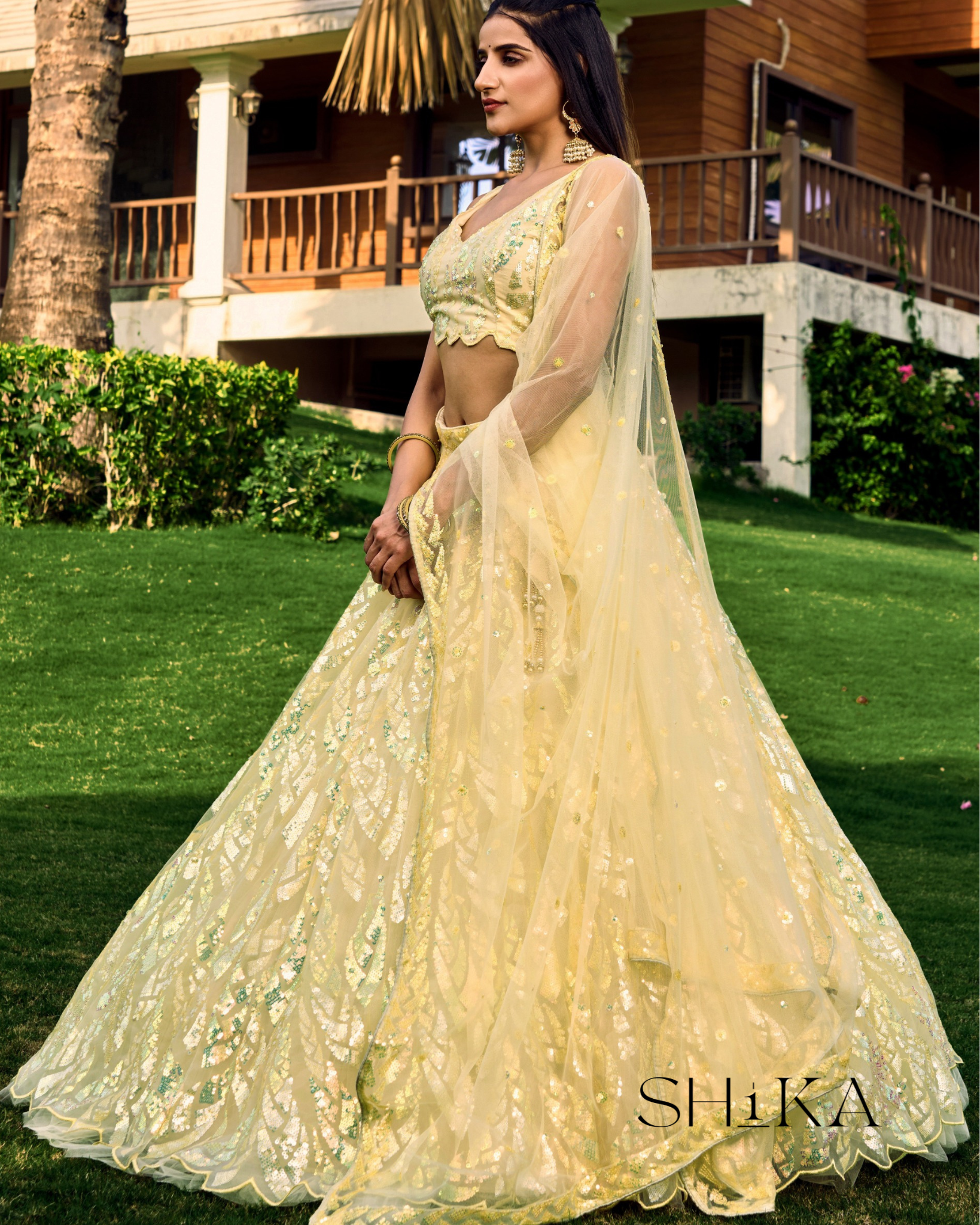 Sunset Blossom Lehenga