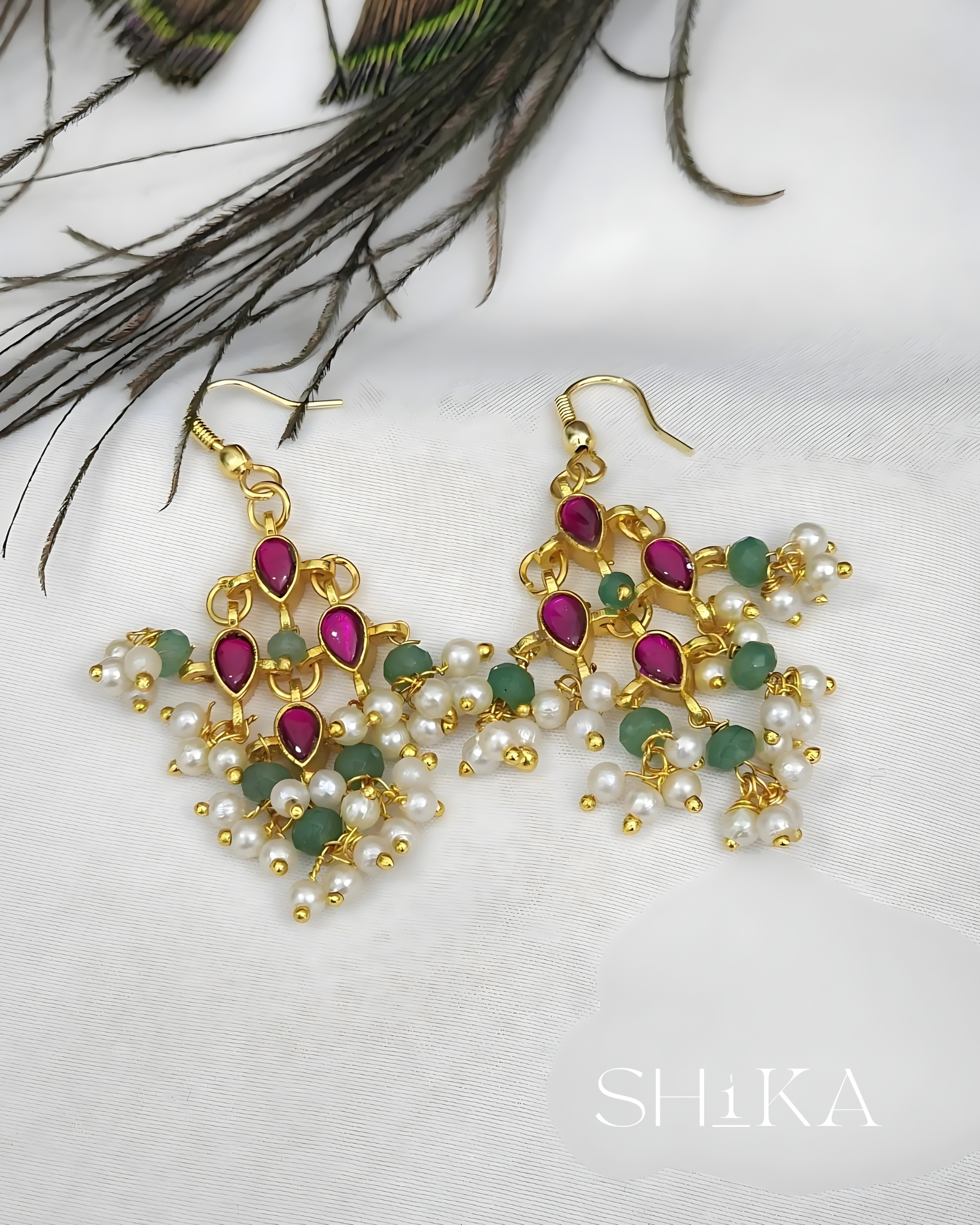 Jadau Kundan Drop Earrings