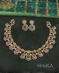 Mughal Tear Drop Stone Necklace Set