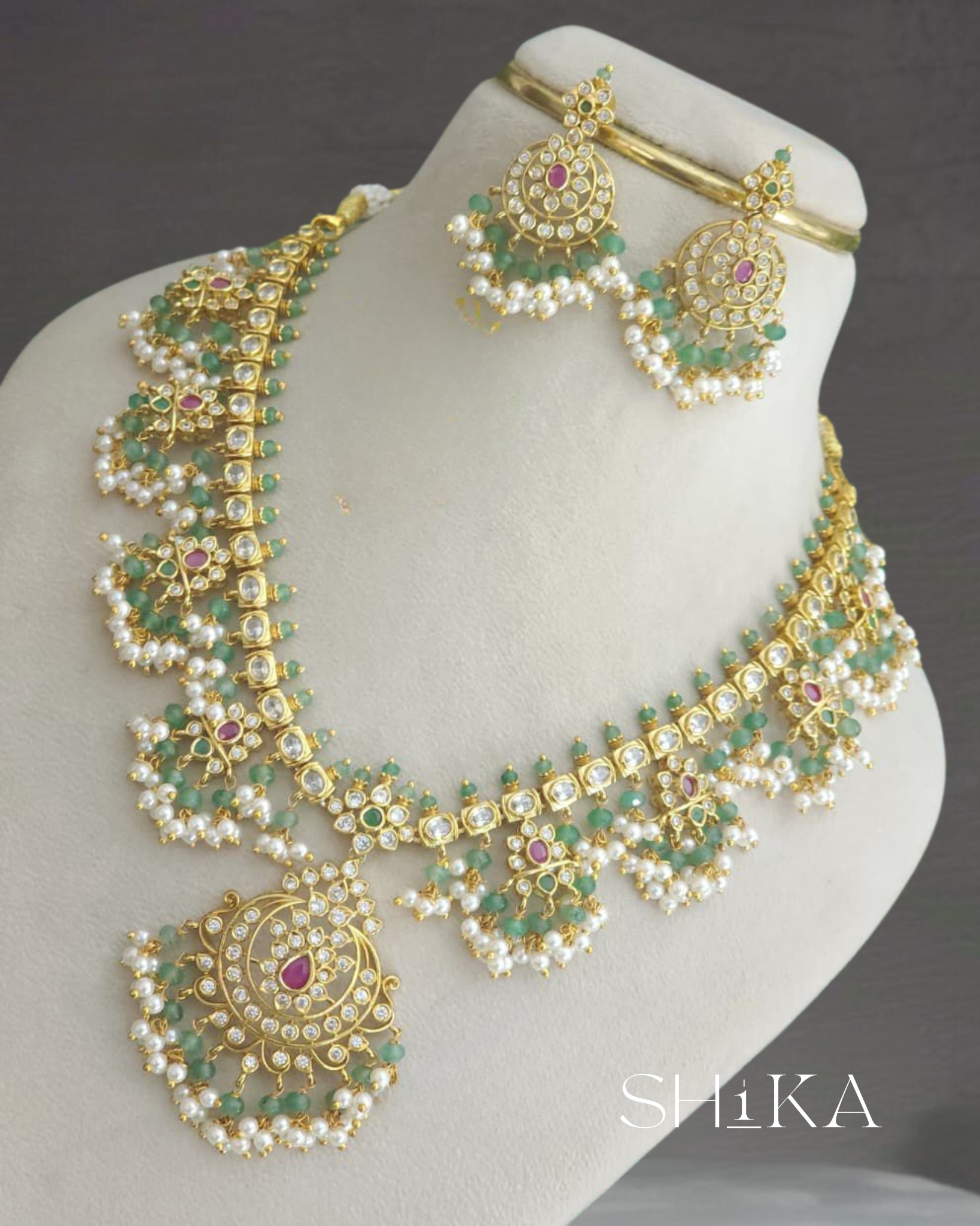 Heavy Guttapusala Necklace Set