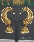 Antique Cresent Jhumkas Earrings