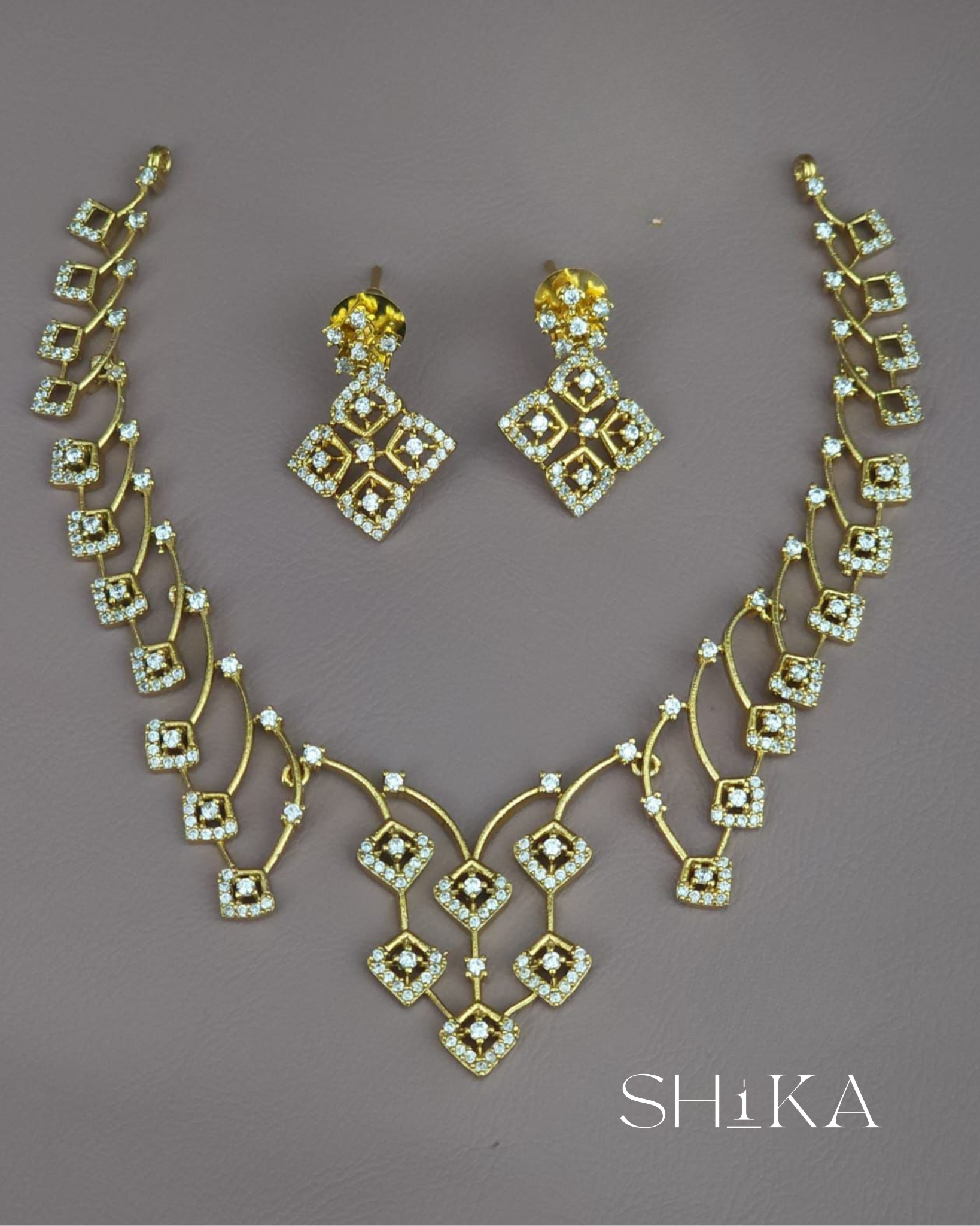 Diamond Vine Necklace Set