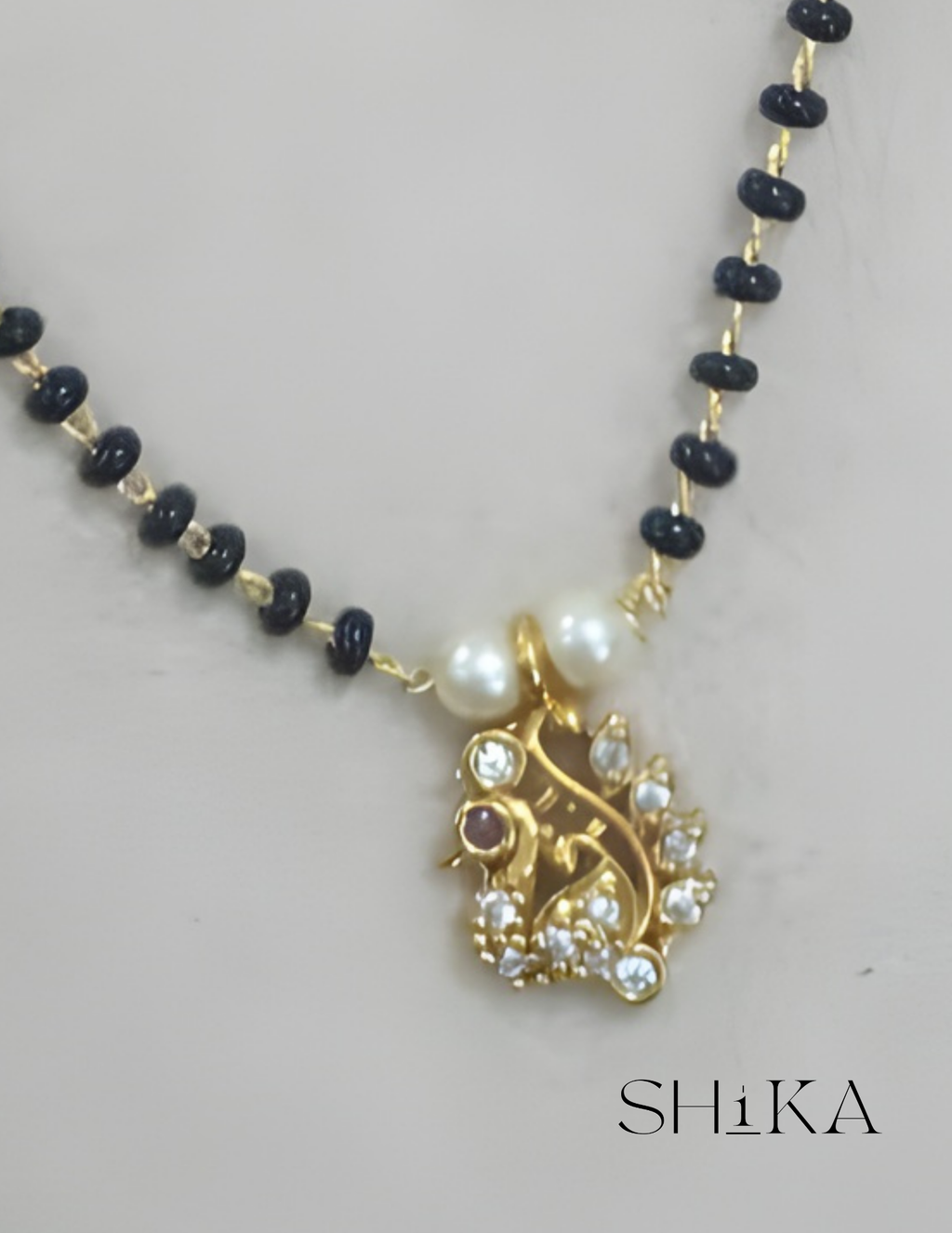 3 Pendant Nalla Pusalu Necklace