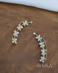 Diamond Floral Ear Cuff