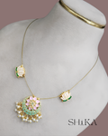 Meenakari Pendant Invisible Necklace