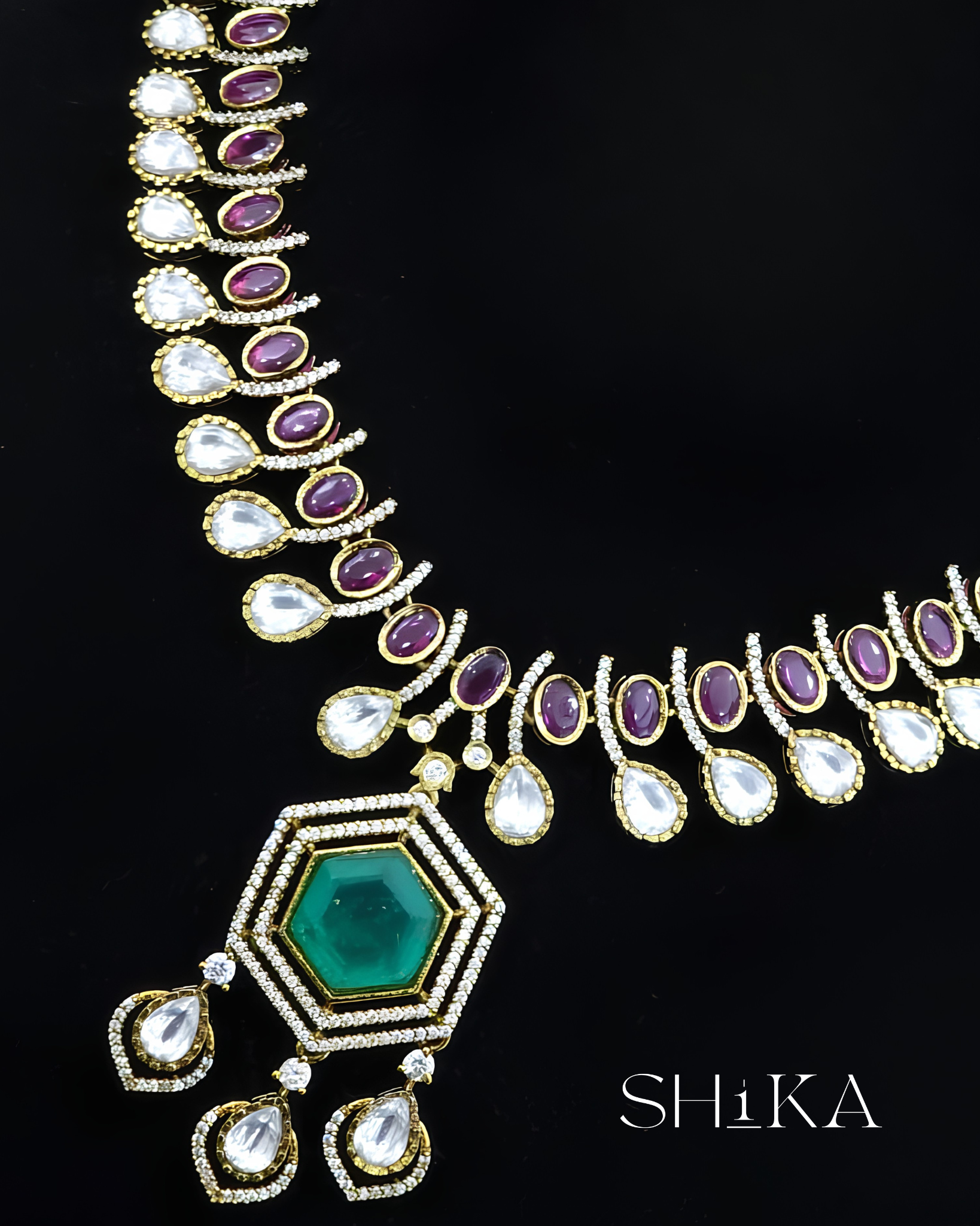 Royal Victorian Kundan Necklace Set