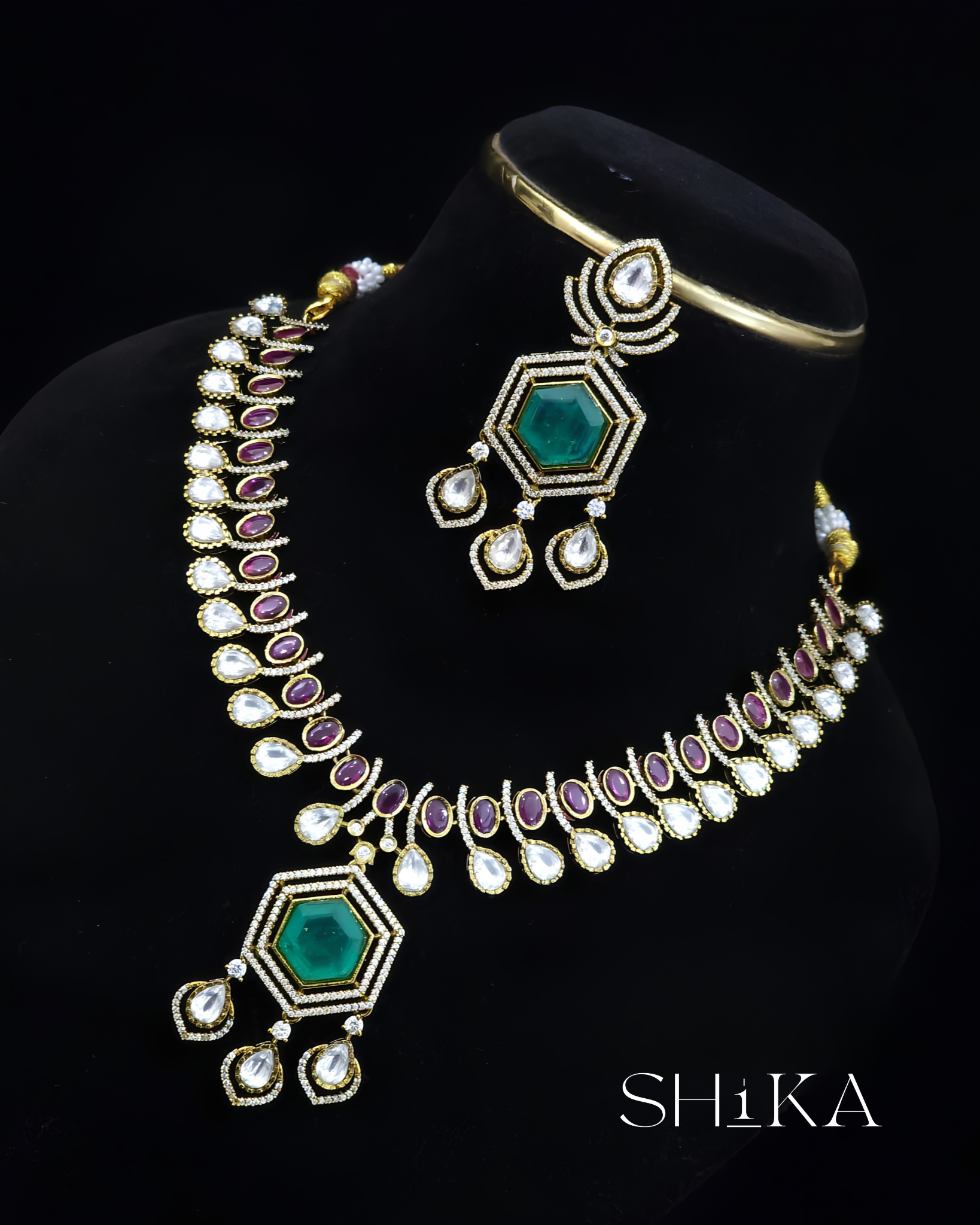 Royal Victorian Kundan Necklace Set