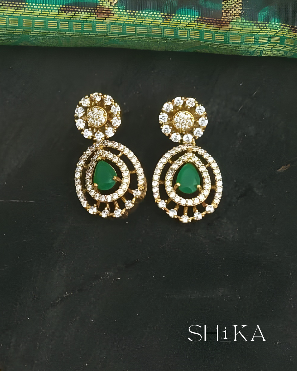 Mughal Tear Drop Stone Necklace Set