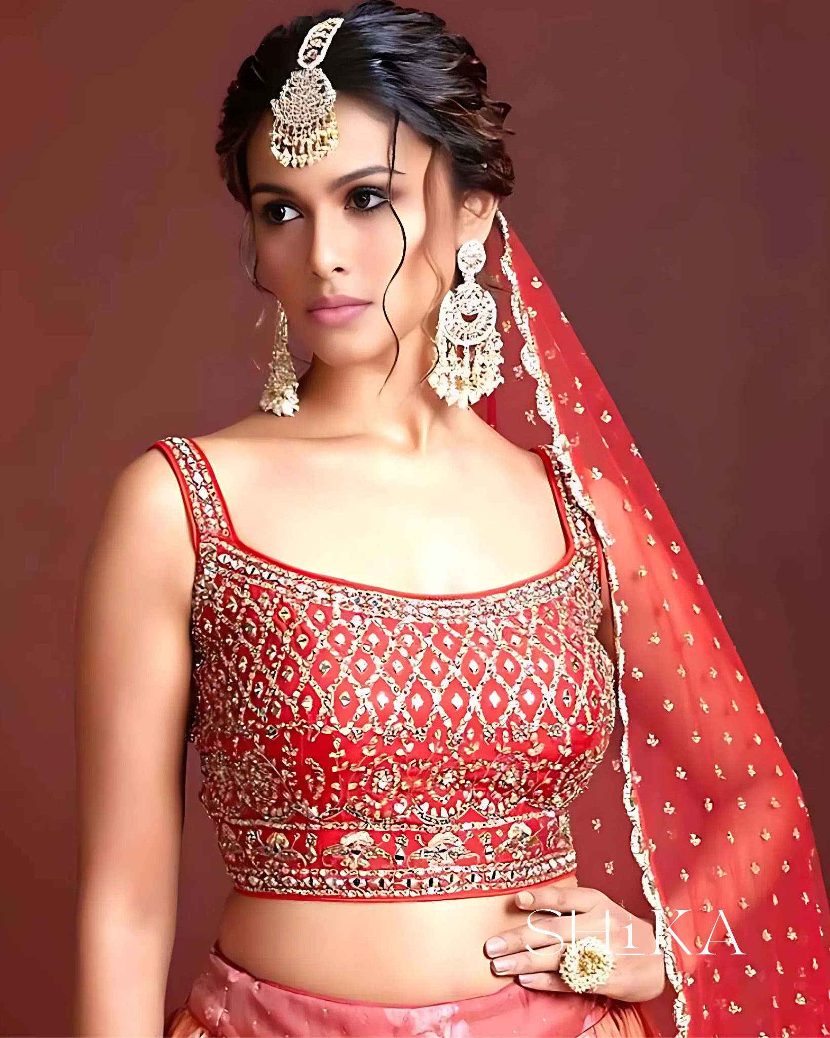 Coral Luxe Lehenga