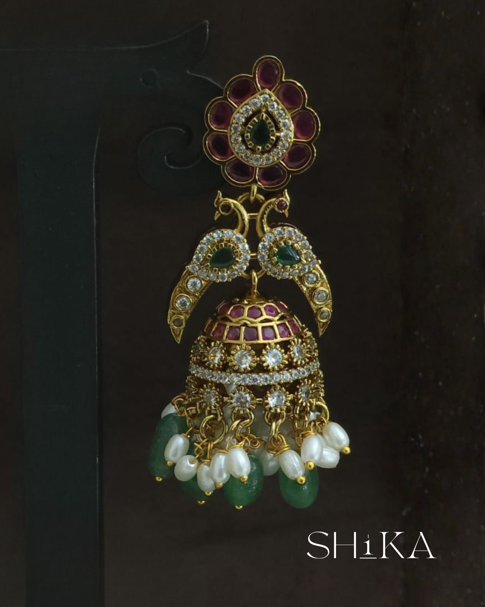 Kempu Buttas Earrings