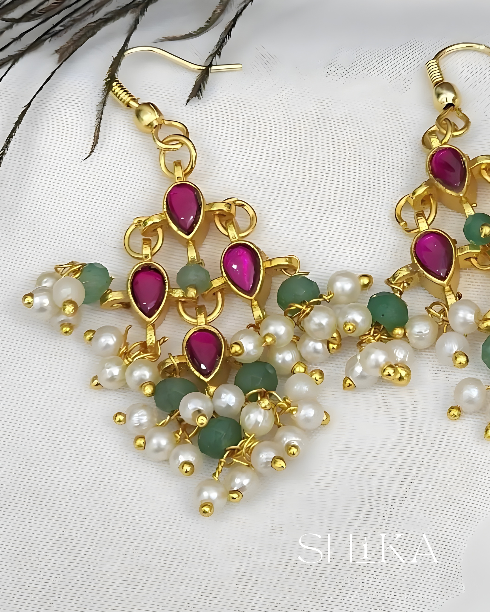 Jadau Kundan Drop Earrings