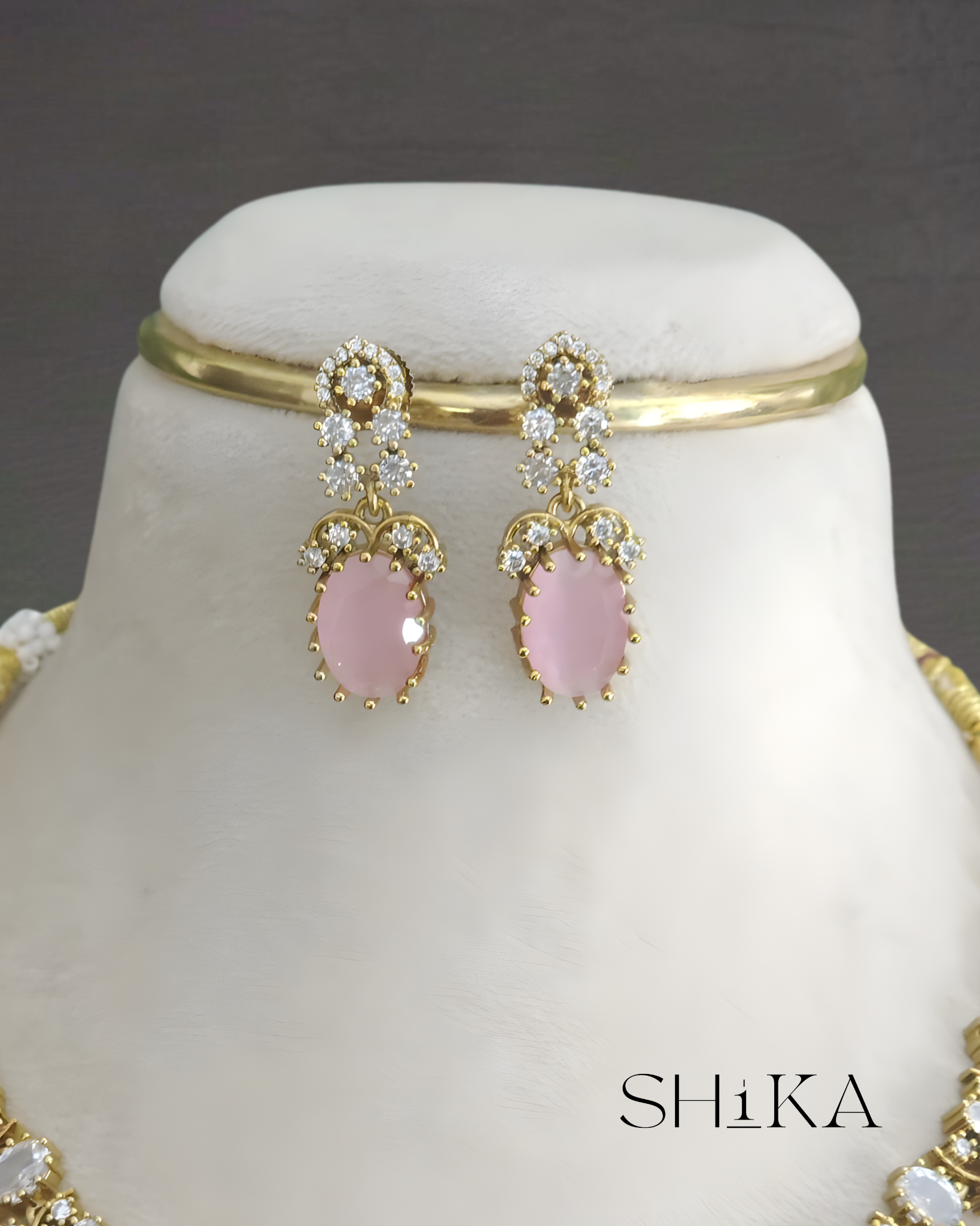 Multi-Colored Stone Necklace Set