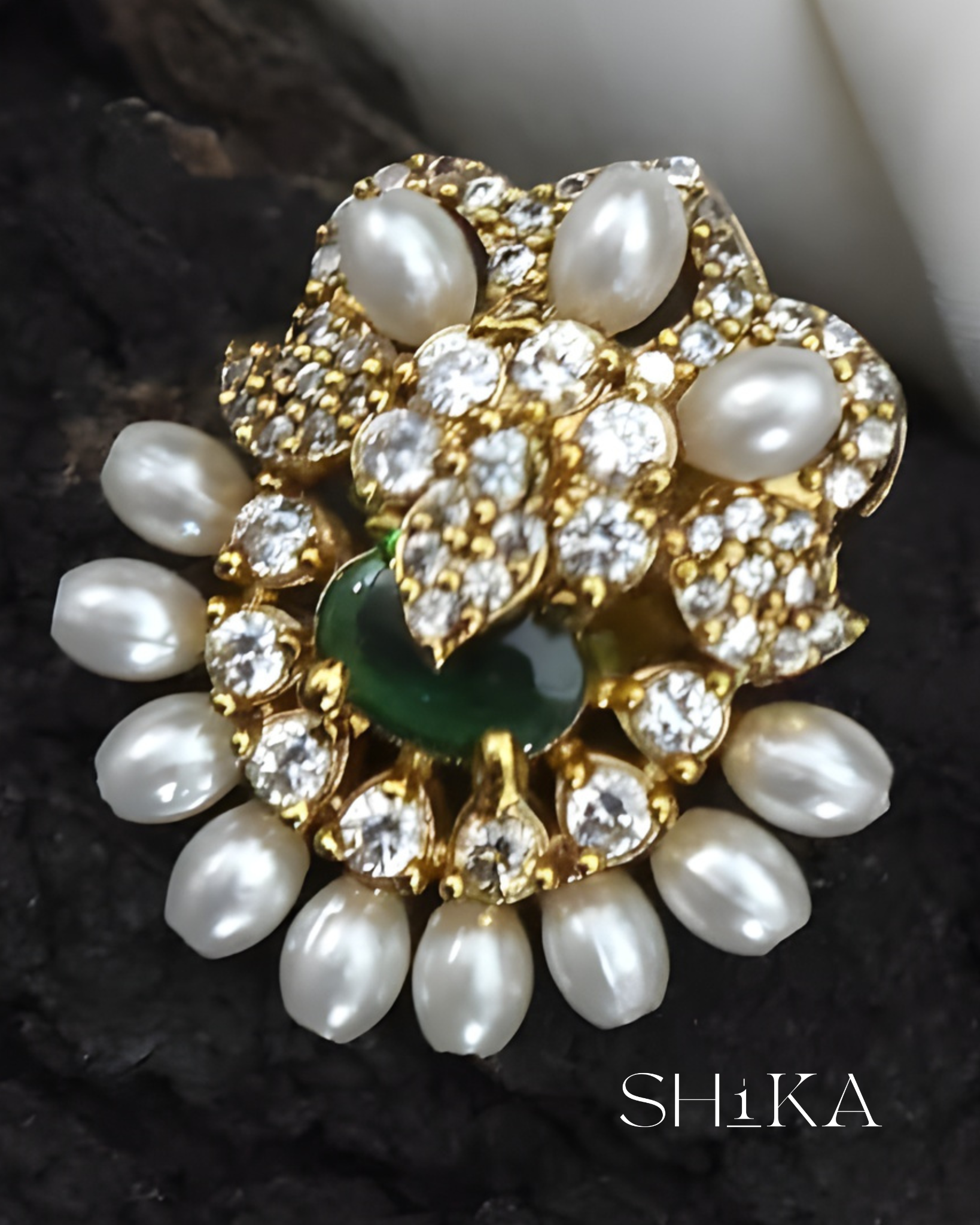 Pearl Halo Stud Earrings