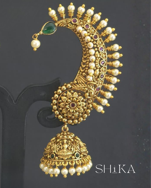 Antique Cresent Jhumkas Earrings
