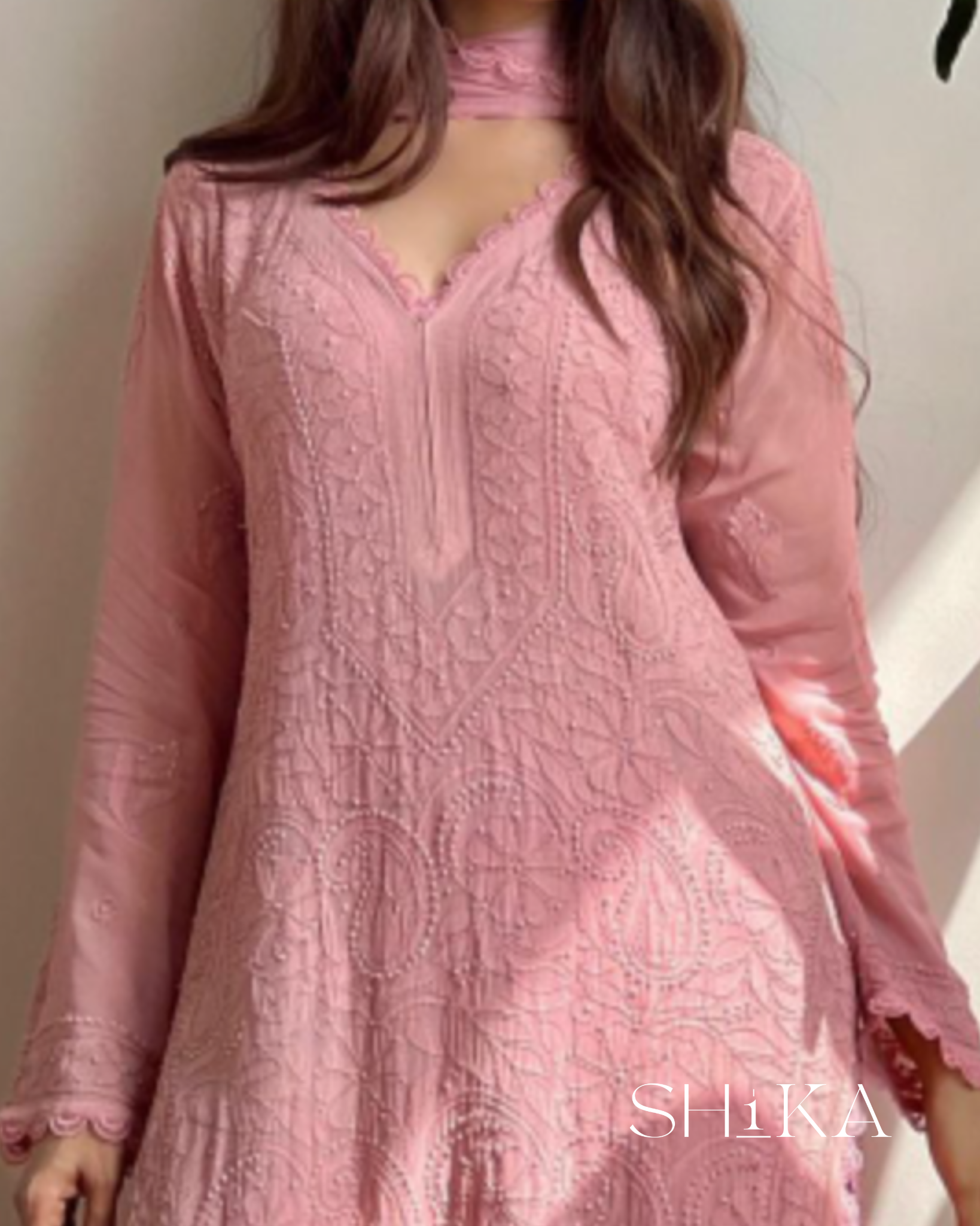 Chikankari Embroidery 3 piece Suit