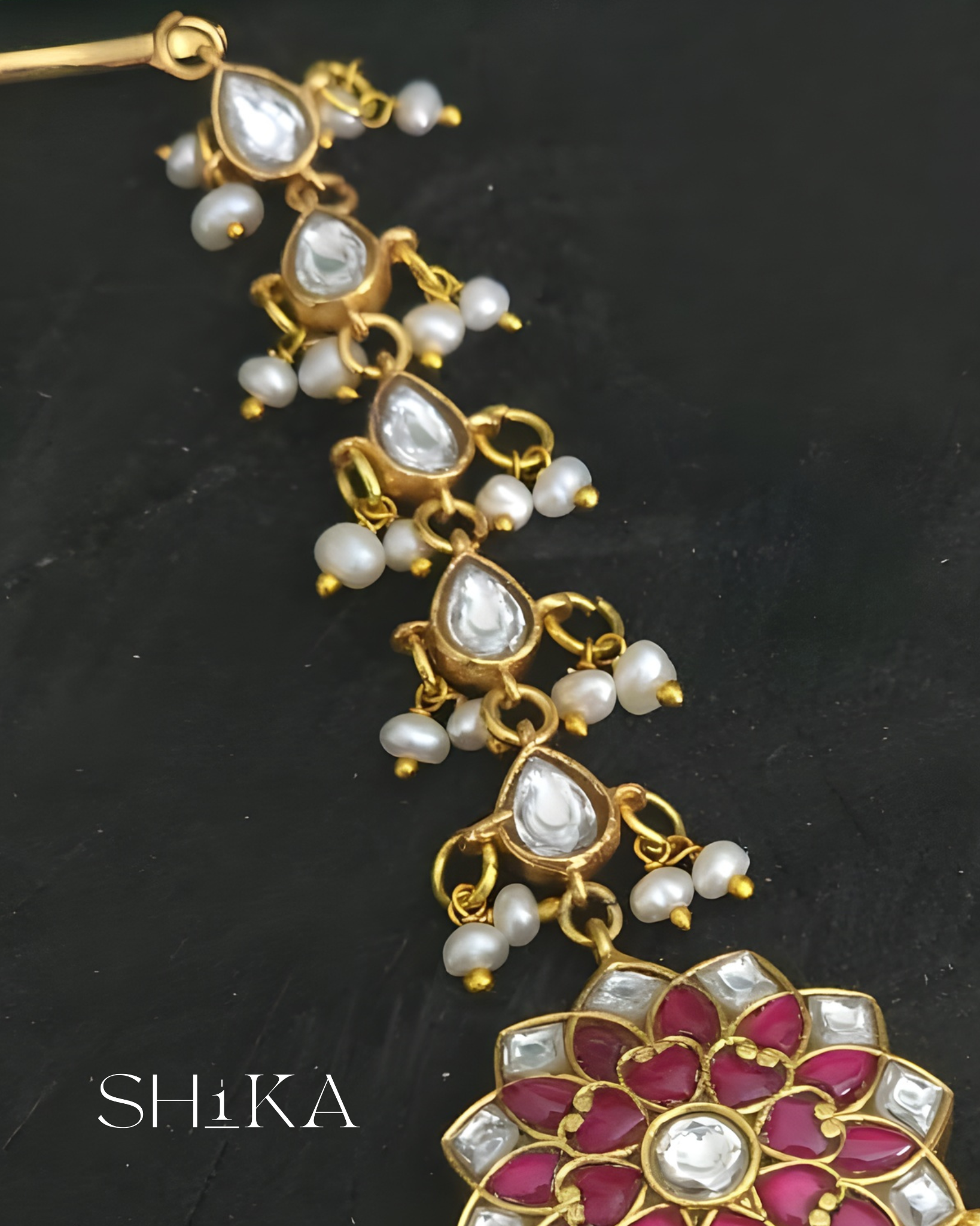 Beaded Floral Tika