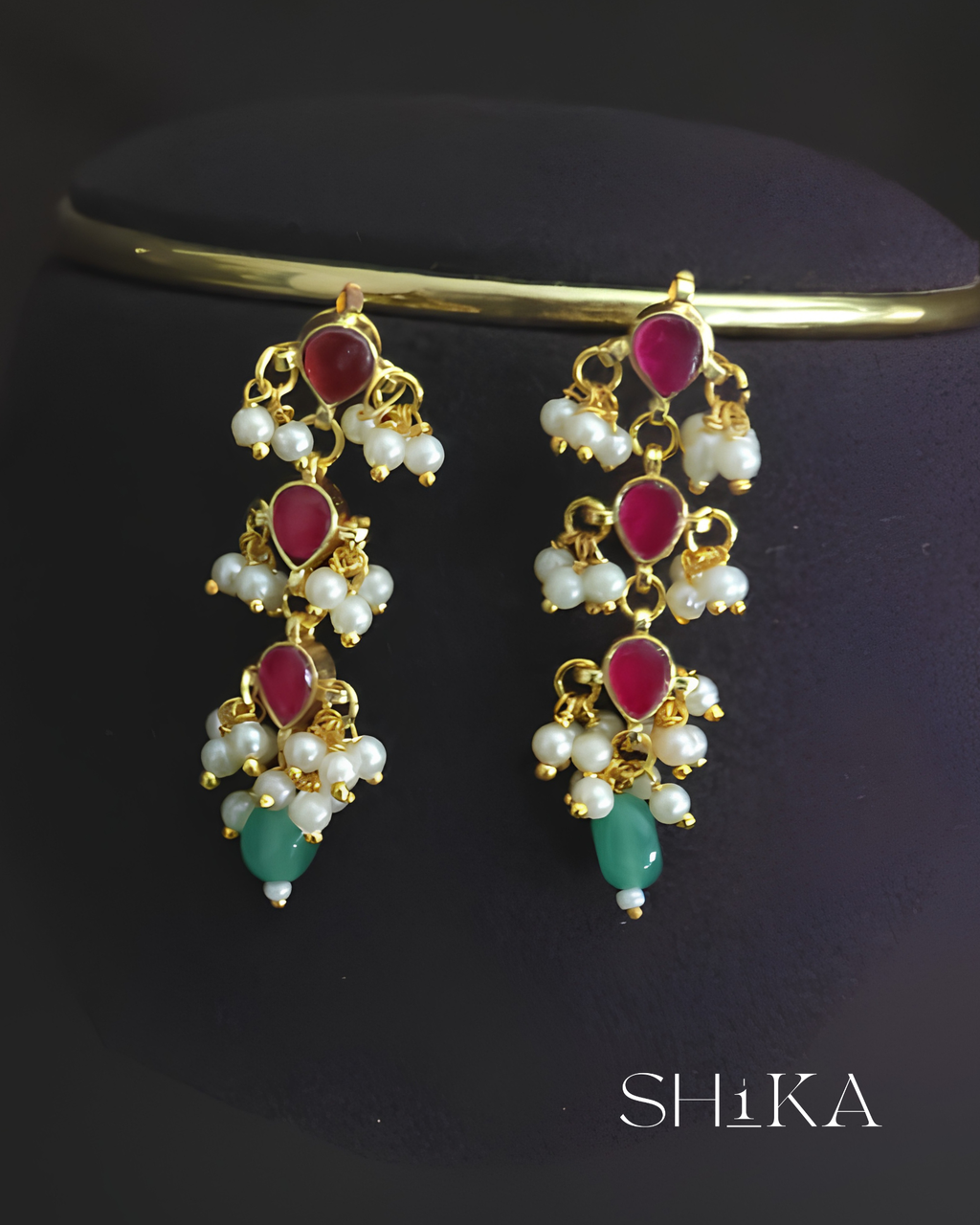 Dangling Jadau Kudan Necklace Set