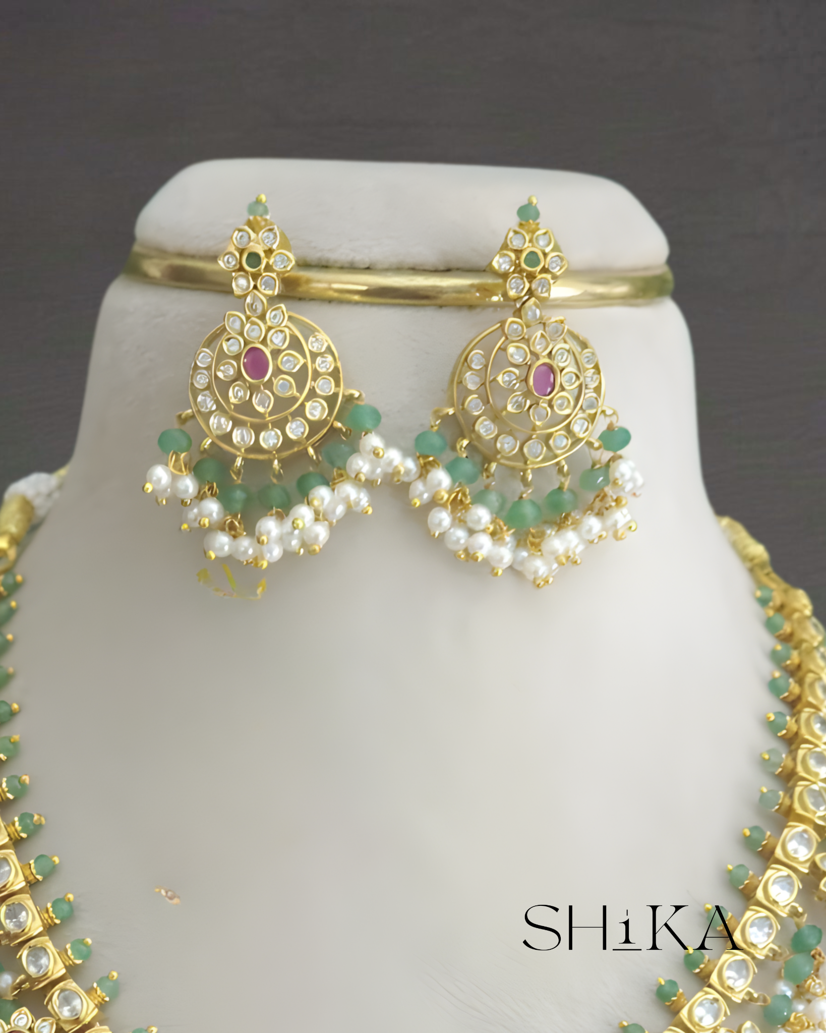 Heavy Guttapusala Necklace Set