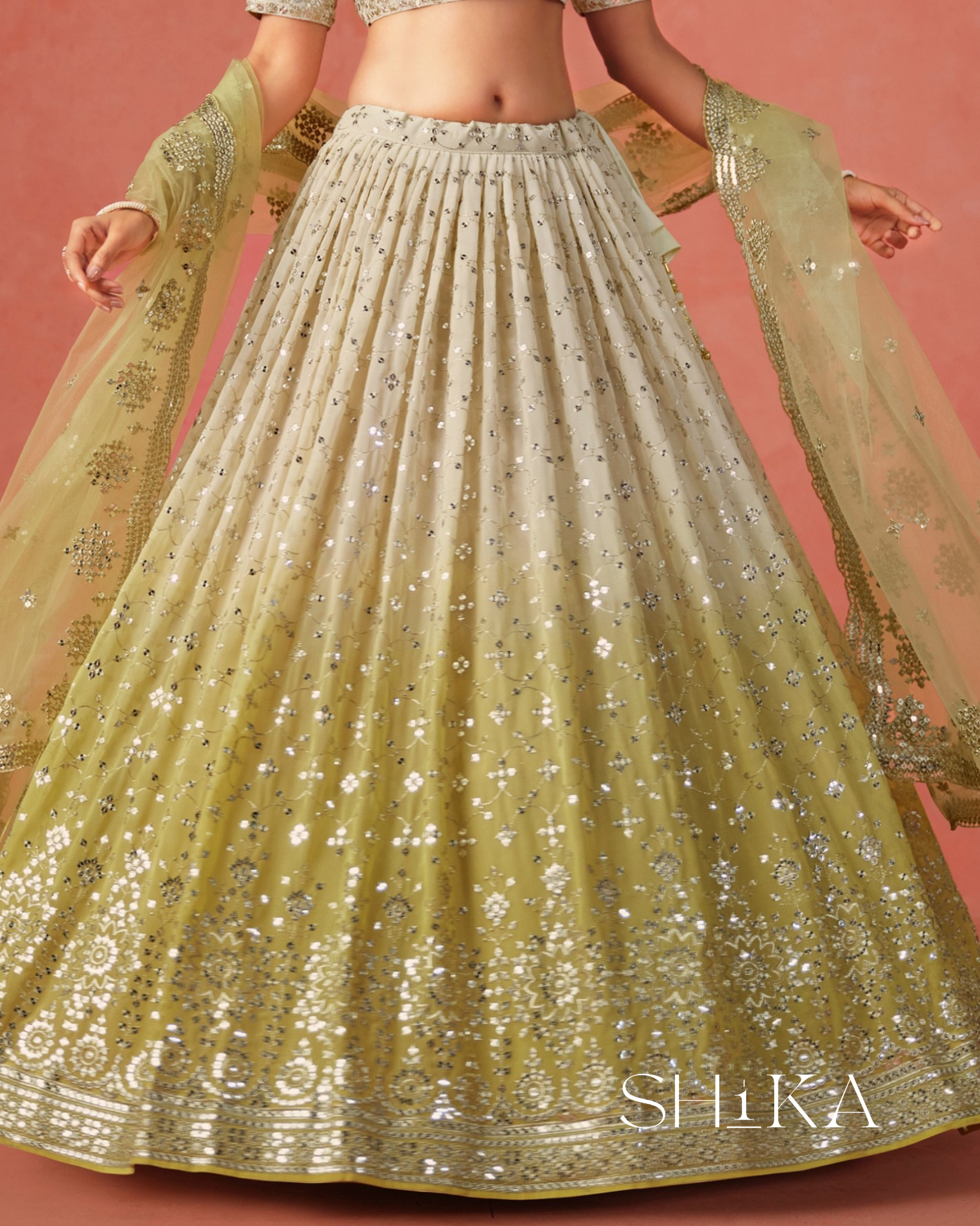 Golden Aura Lehenga