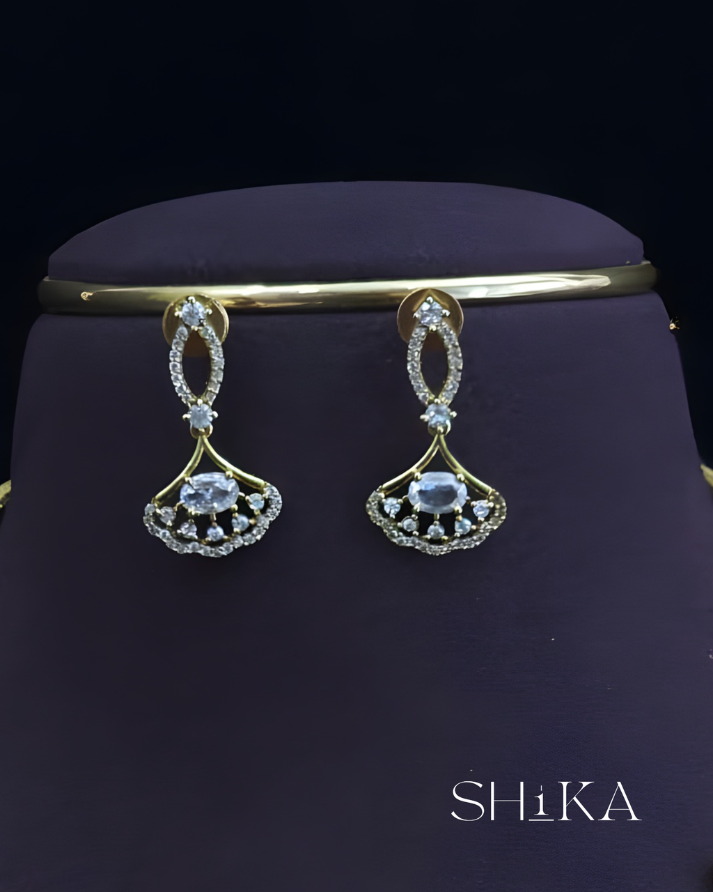 CZ Stone Necklace Set