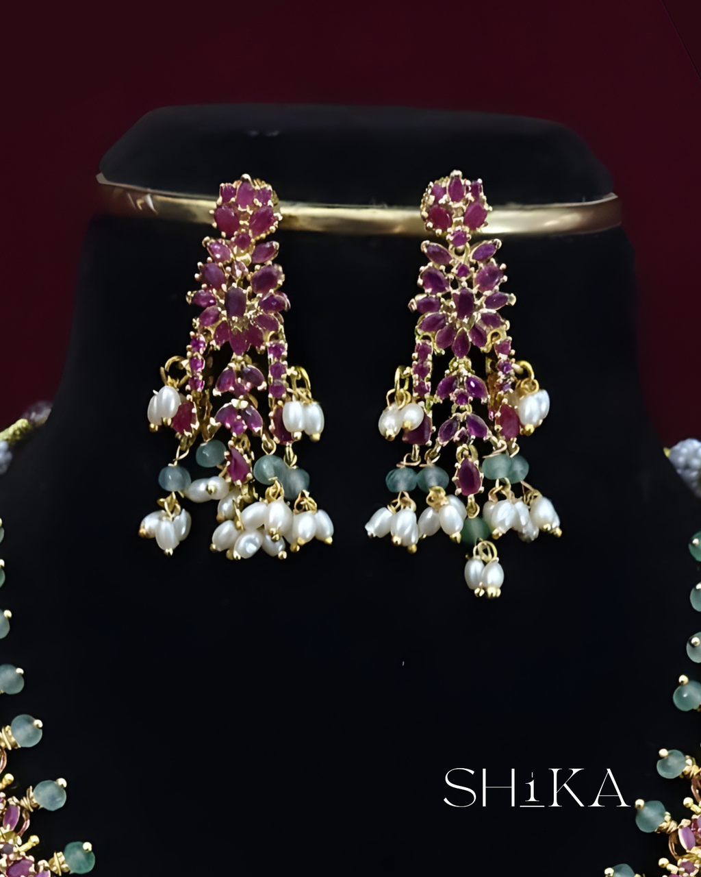 Kempu Necklace Set
