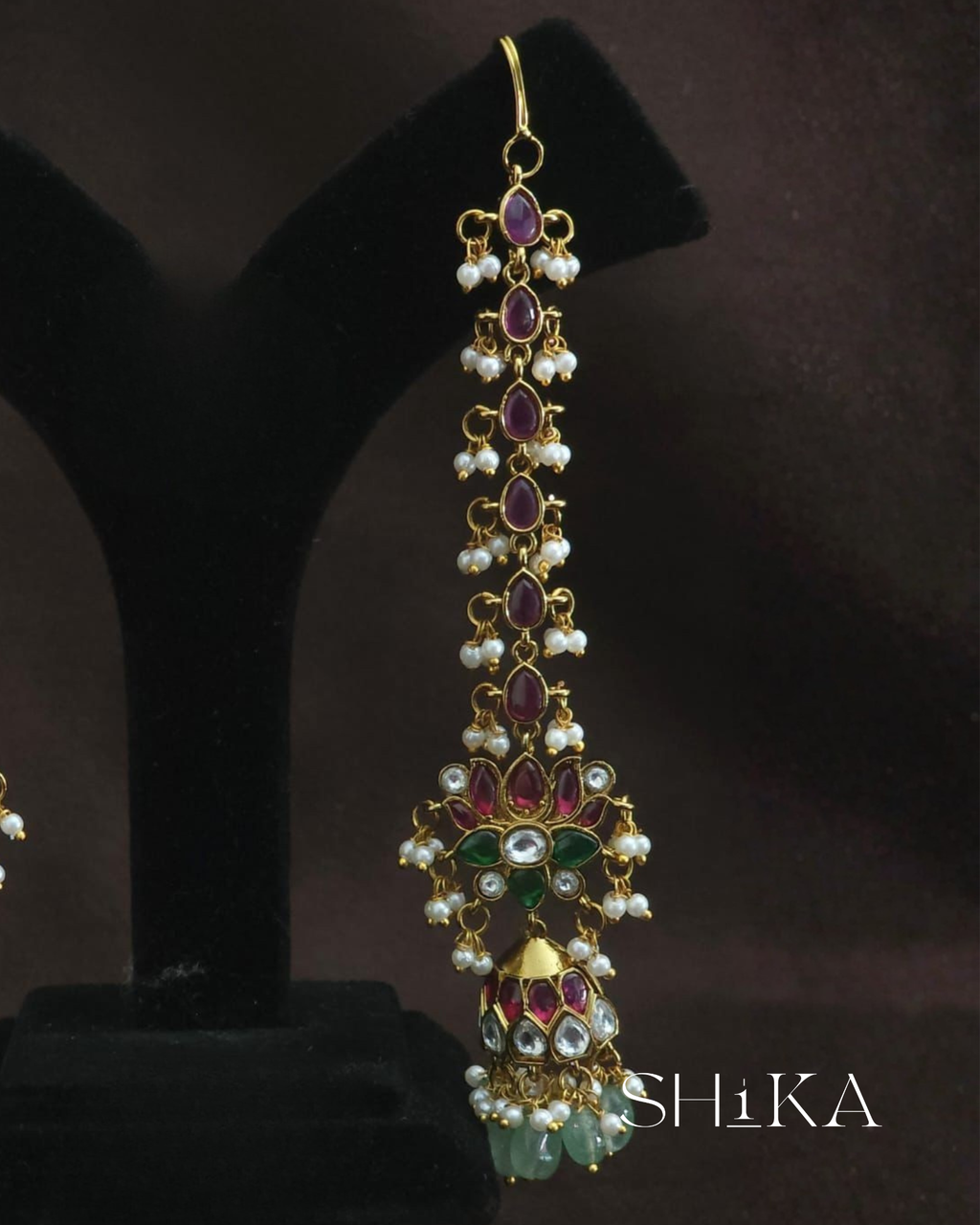 Champaswaralu Kempu Earrings