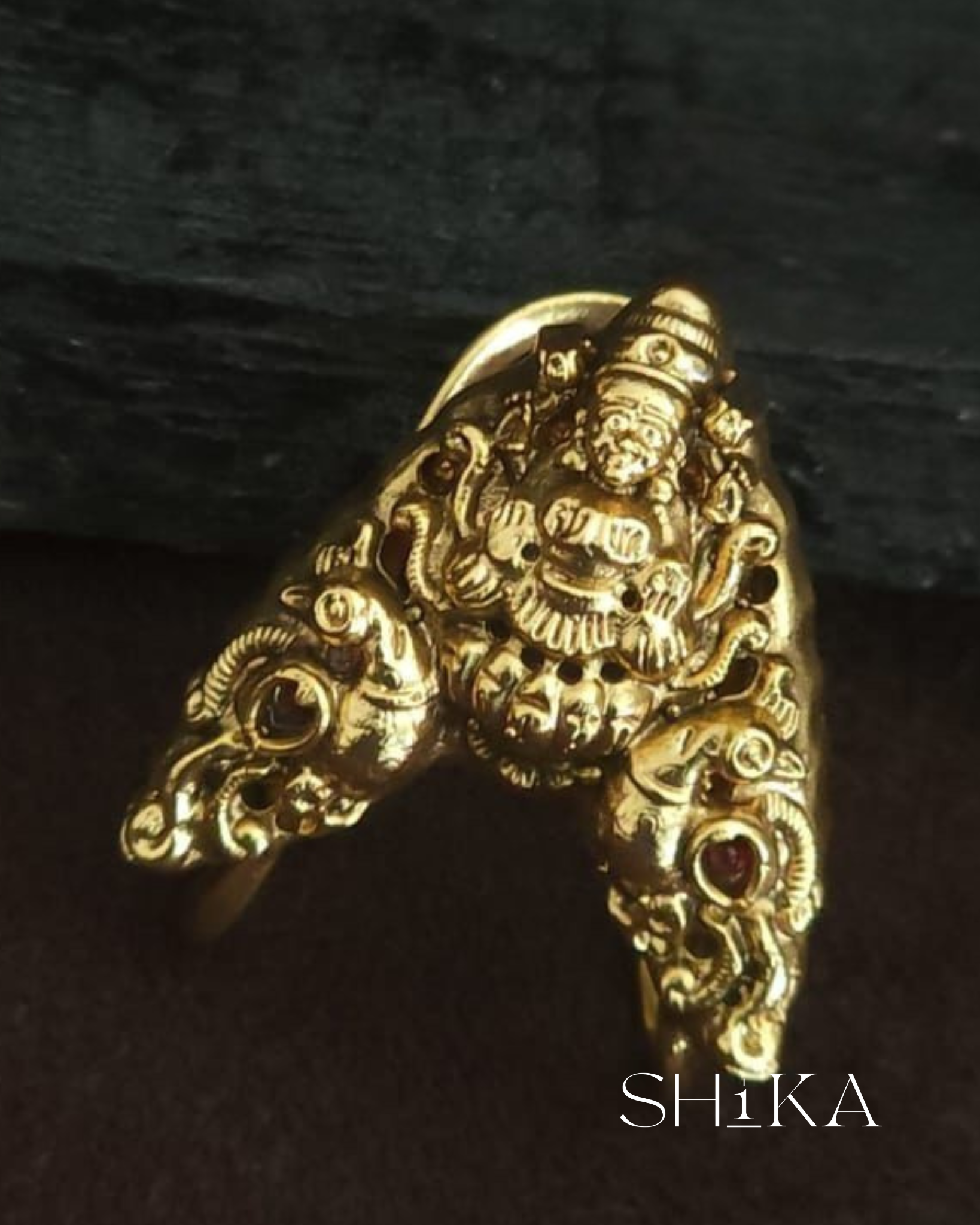 Nakshi Polished Ring