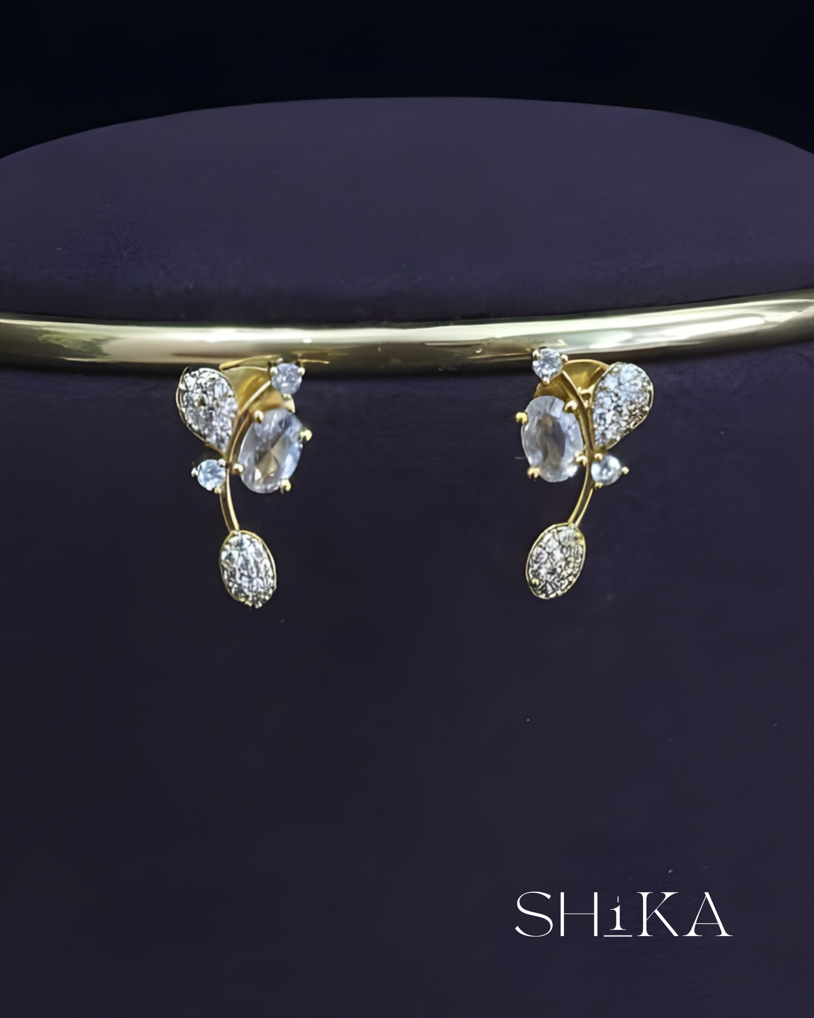 Oval Stone Necklace Set