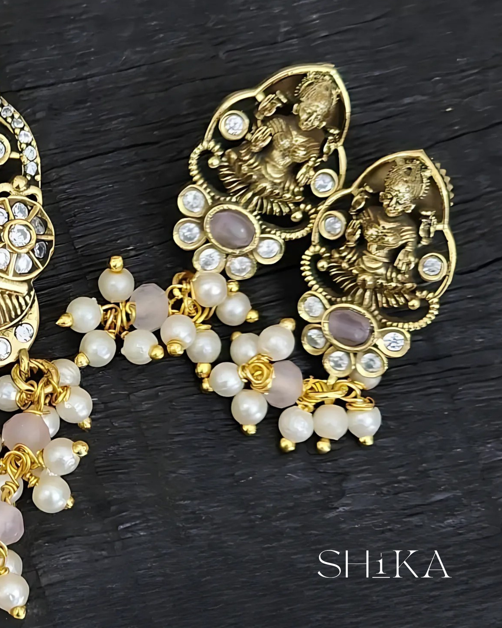 Victorian Pearl Pendant Set