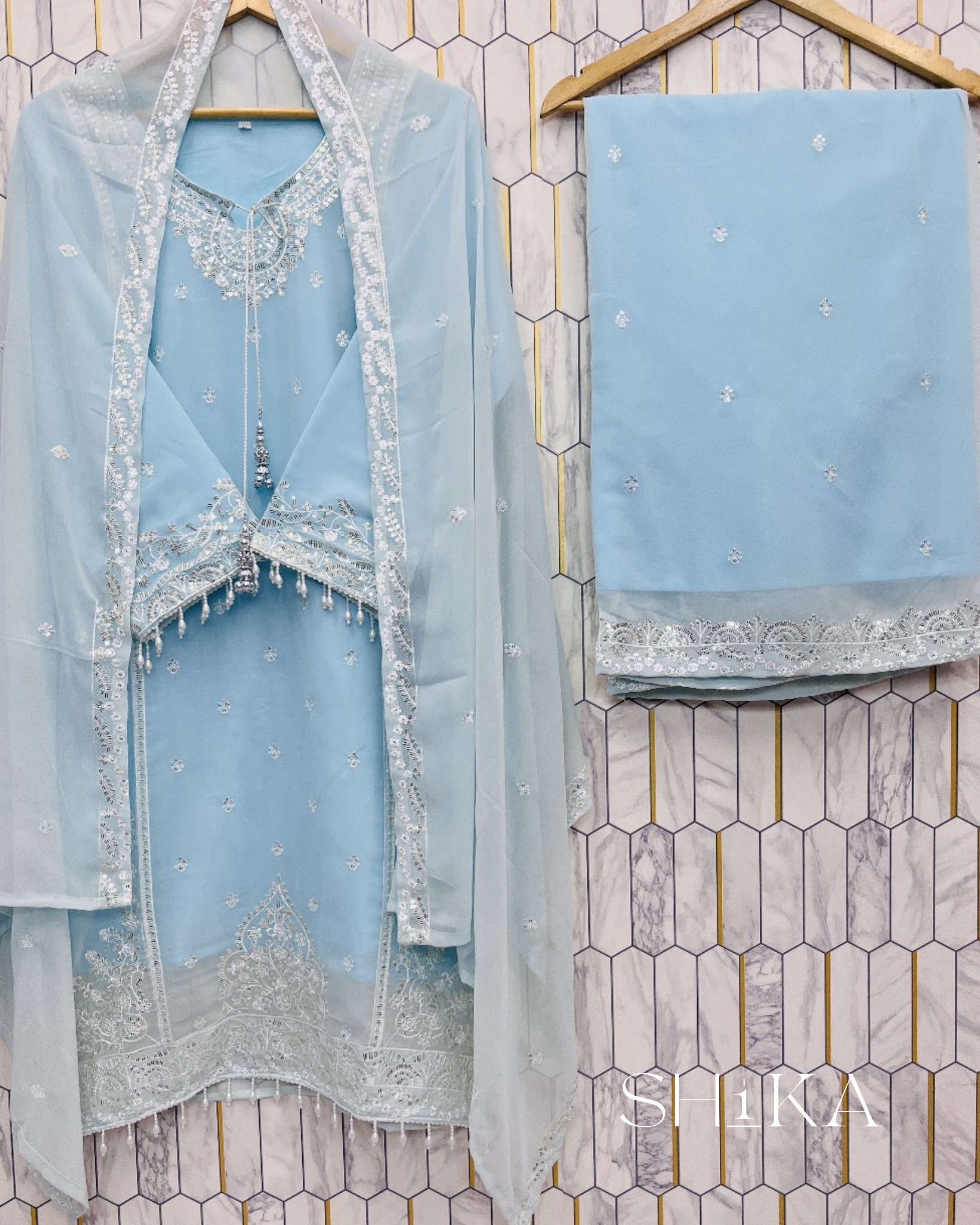 Ocean Mist Kurti Set