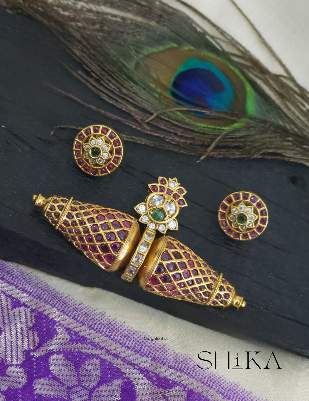 Kempu Pendant Set