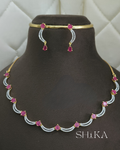 Dua Stone Necklace Set