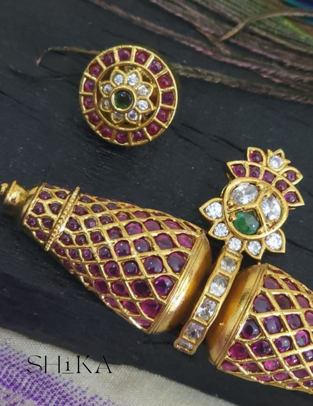 Kempu Pendant Set