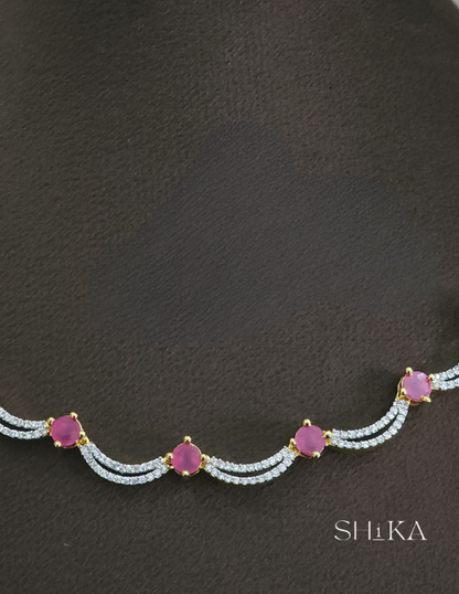 Dua Stone Necklace Set