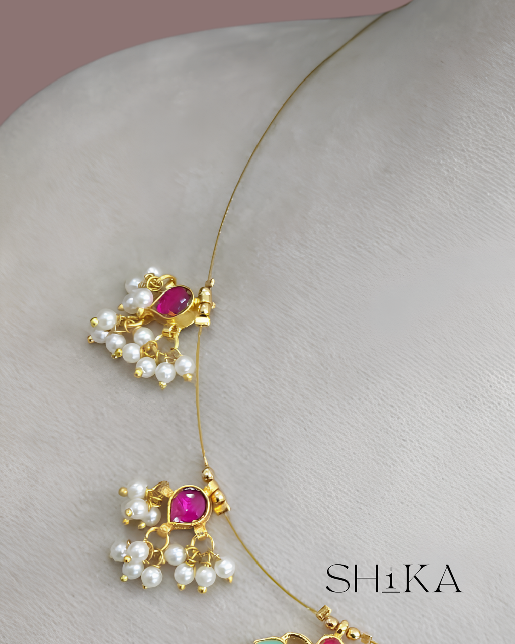 Meenakari Invisible Necklace