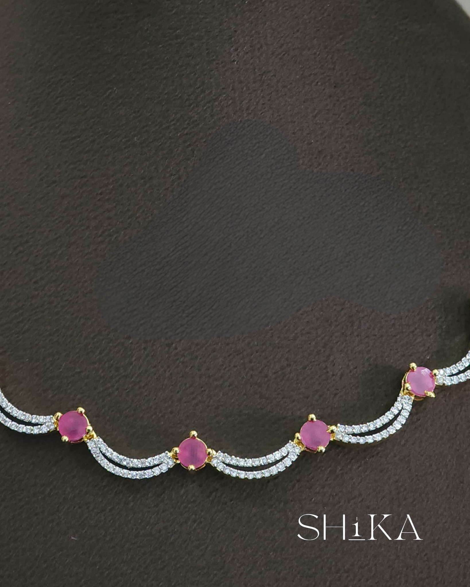 Dua Stone Necklace Set